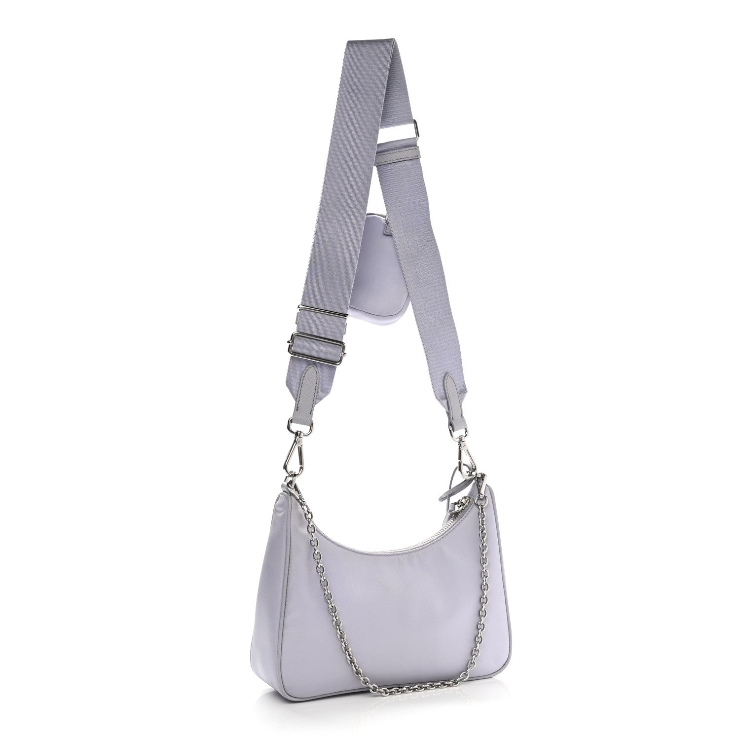 Prada Re-Nylon Saffiano Re-Edition 2005 Shoulder Bag Glicine 3 of 12
