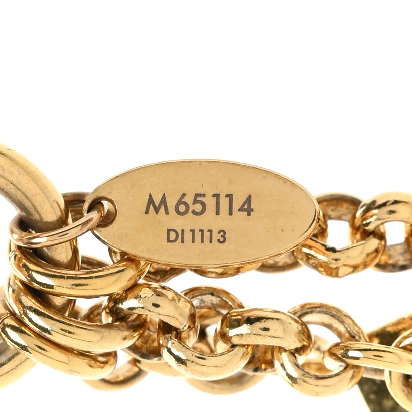 Damier Cubes Bag Charm Key Holder Gold