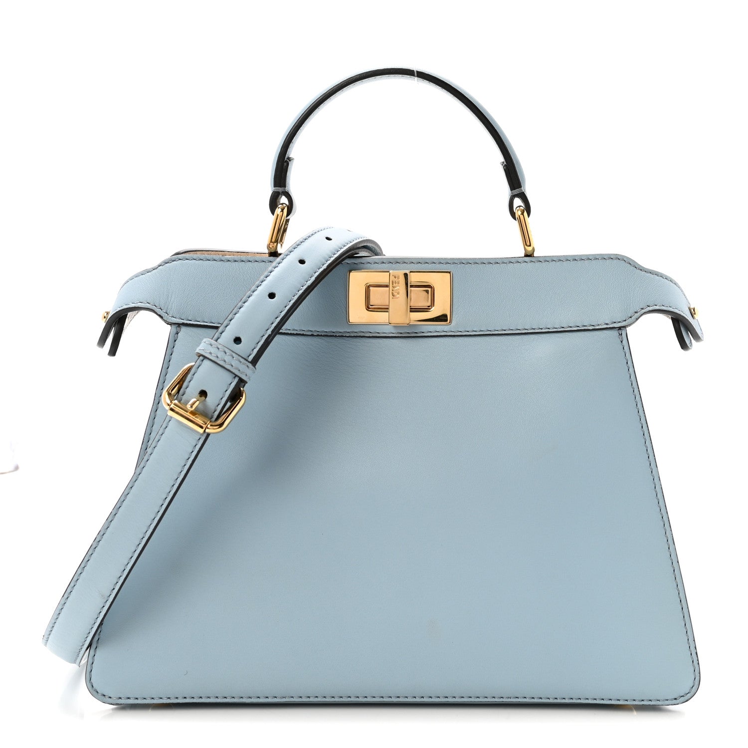 Fendi Vitello Seta Shiny Nappa Small Peekaboo I SEE U Satchel