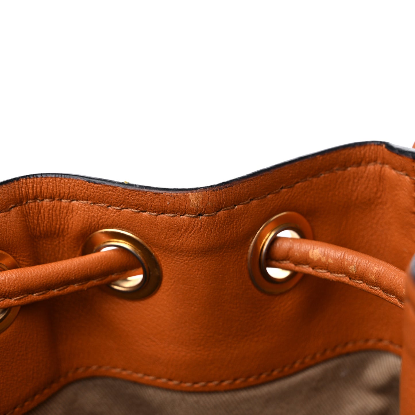 Visetos Berlin Mini Drawstring Bucket Bag Cognac