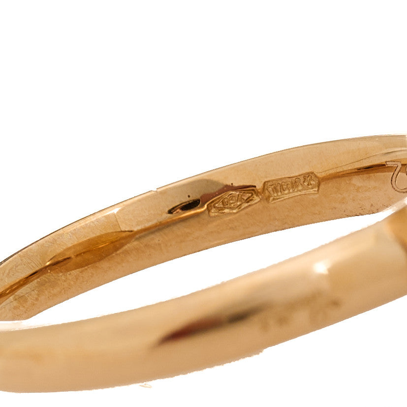 18K Rose Gold Diamond Round Sabbia Ring 52 6