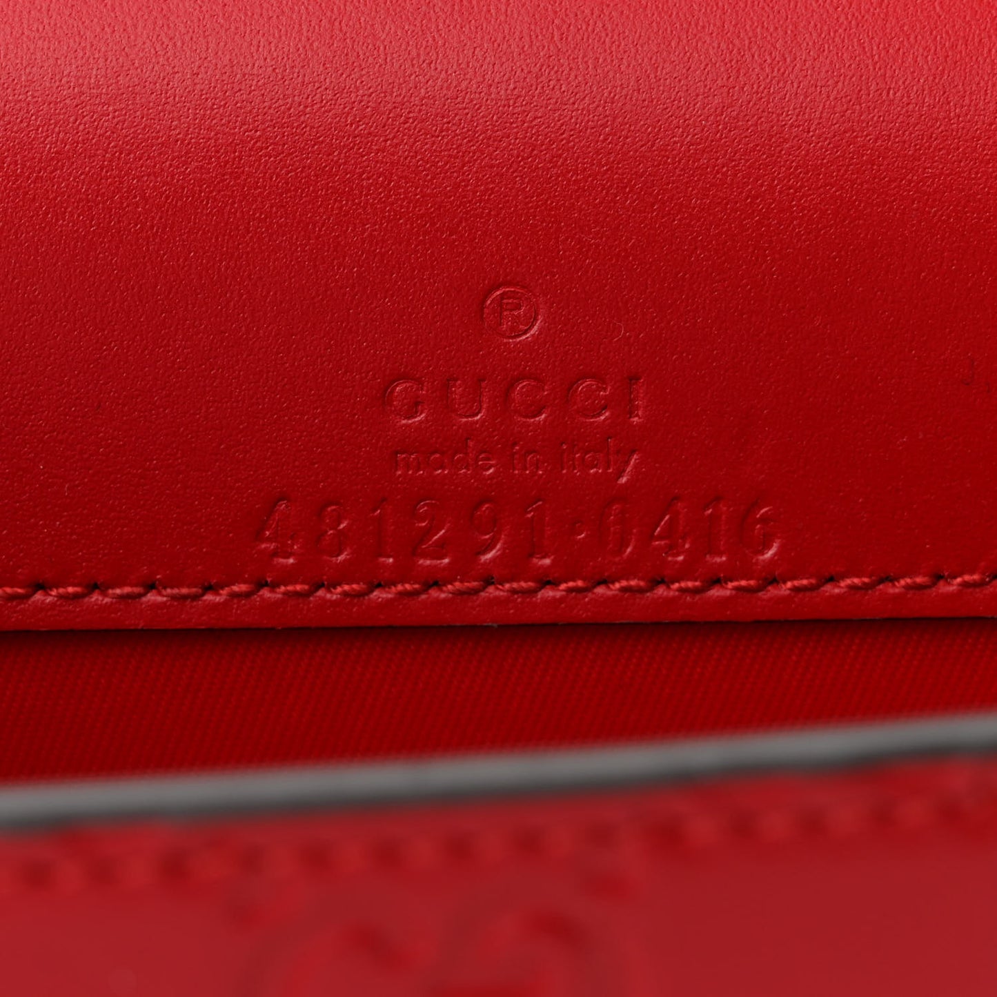 Guccissima Mini Cherry Chain Bag Hibiscus Red