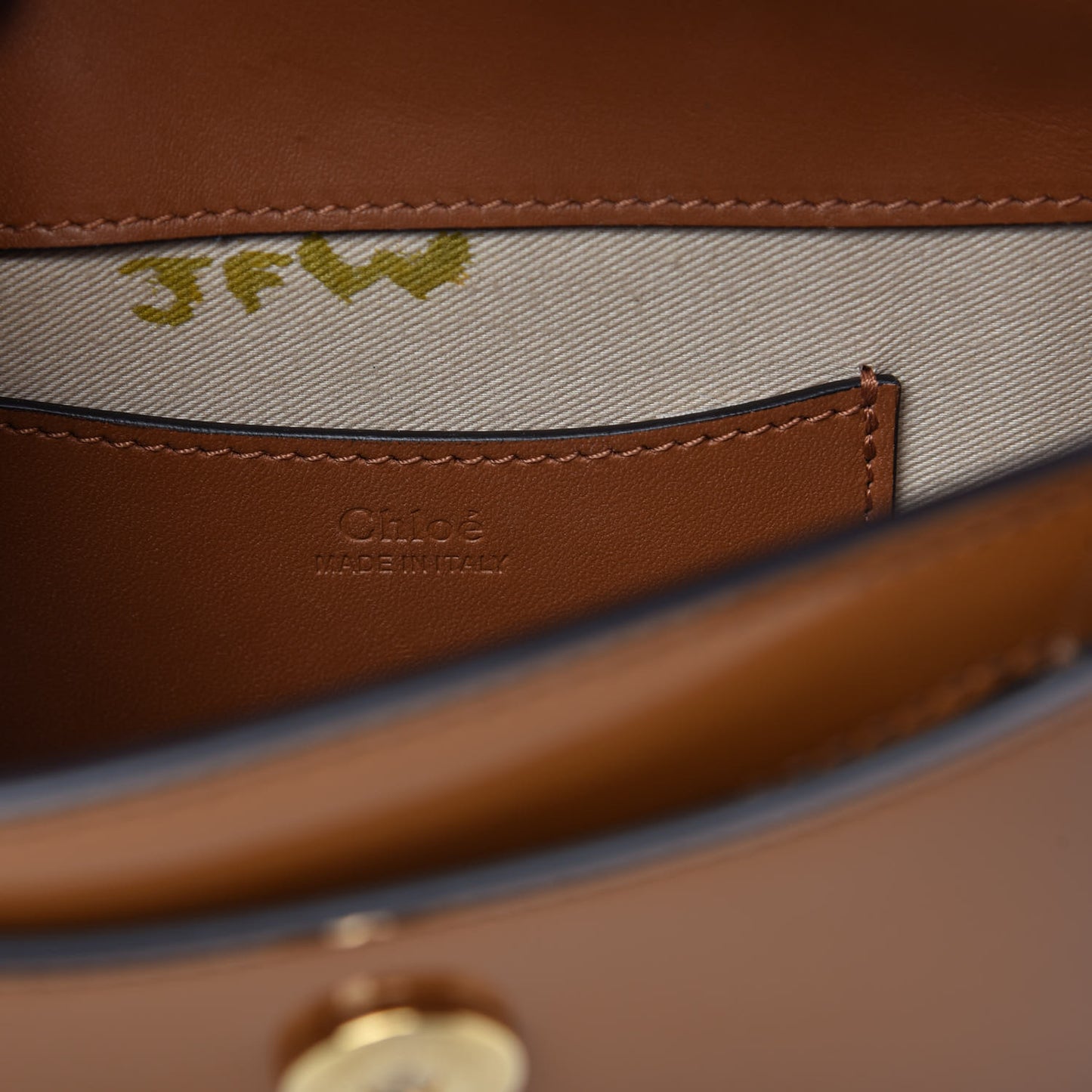 Patent Calfskin Small Tess Bag Caramel