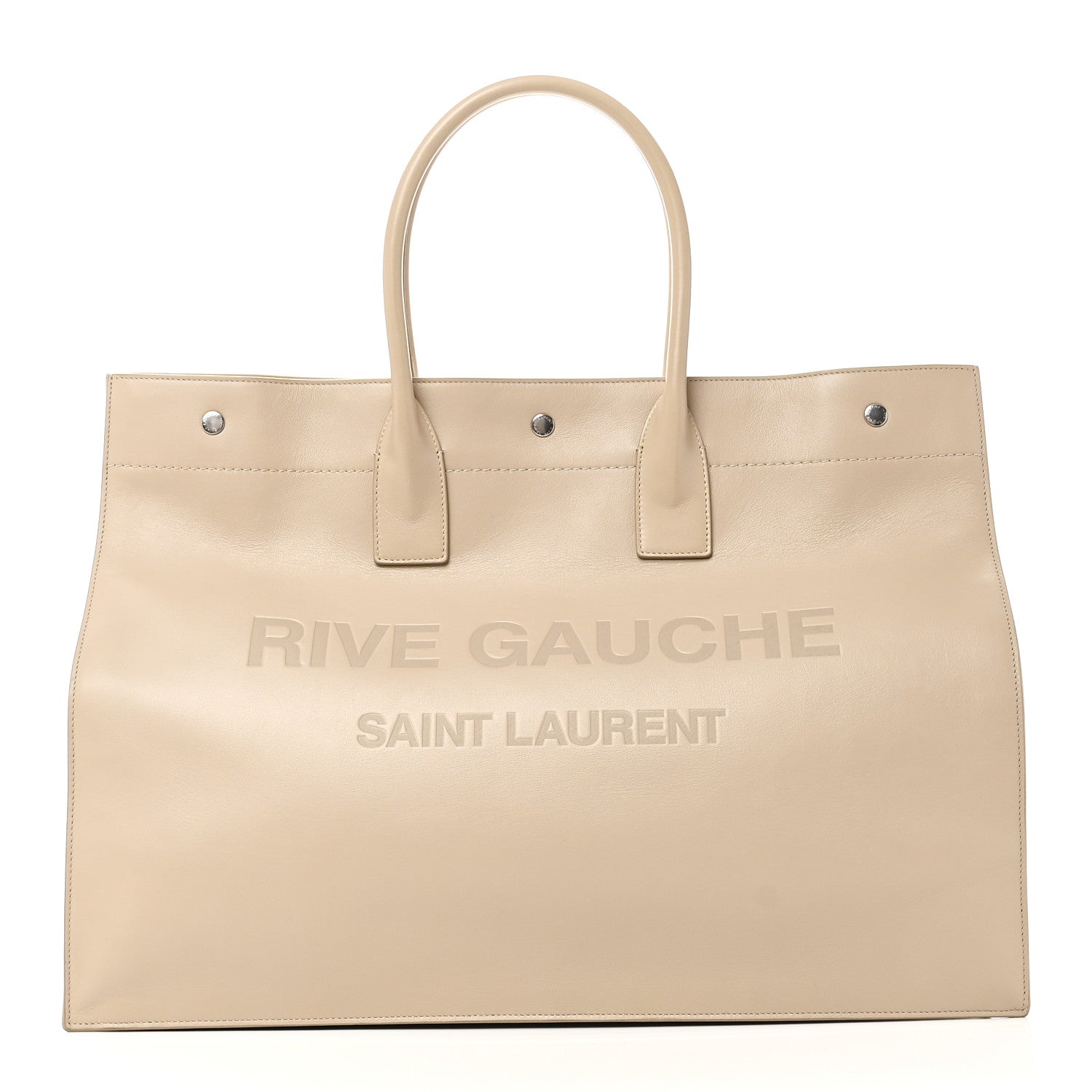 Saint Laurent Vitello Large Rive Gauche Tote Sea Salt 1860123