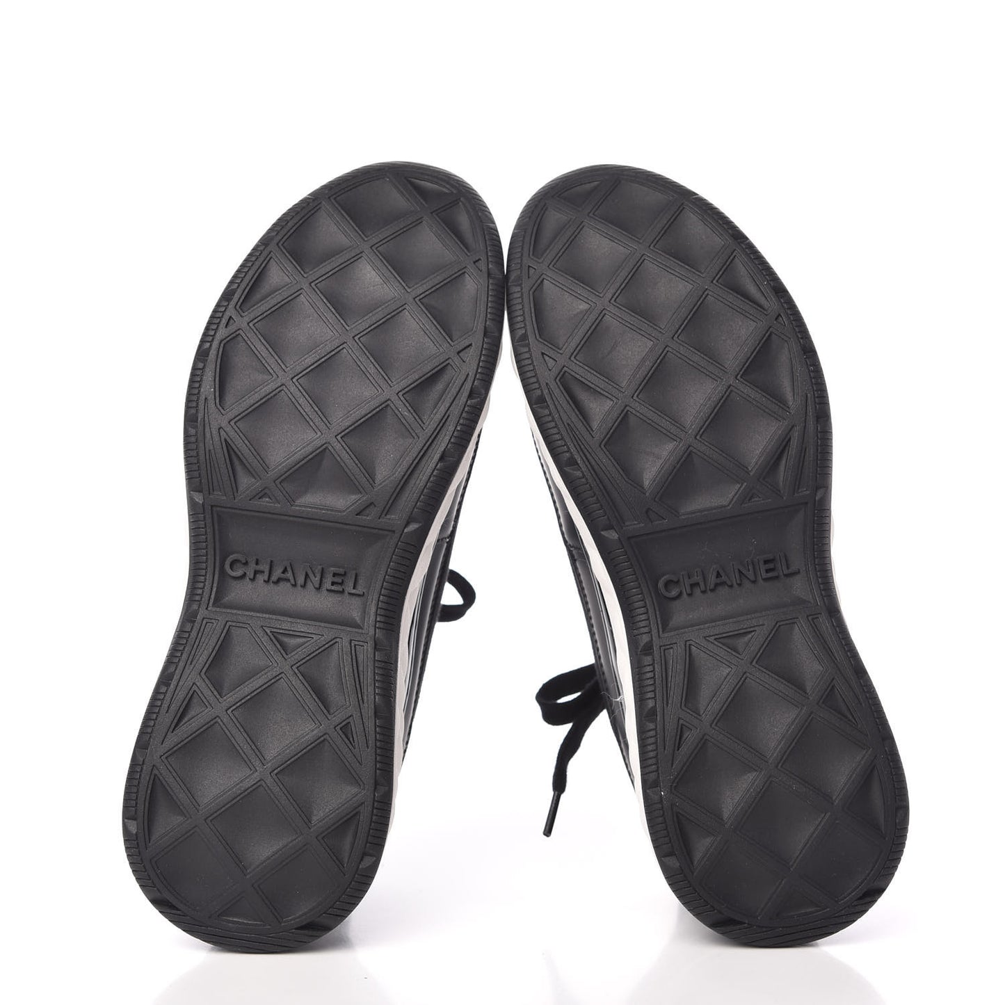 Velvet Calfskin Mixed Fibers CC Sneakers 37 Black