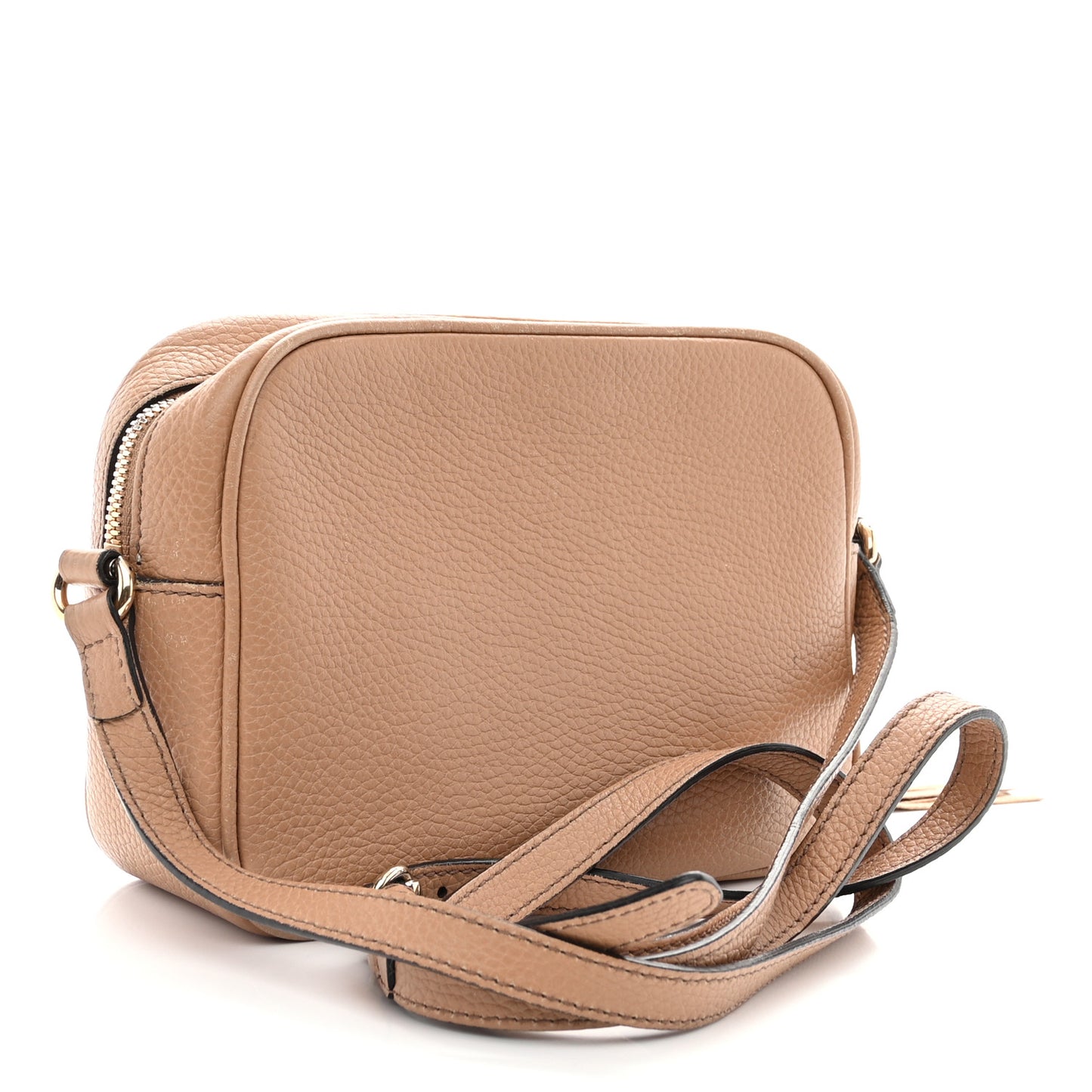 Pebbled Calfskin Small Soho Disco Bag Camelia