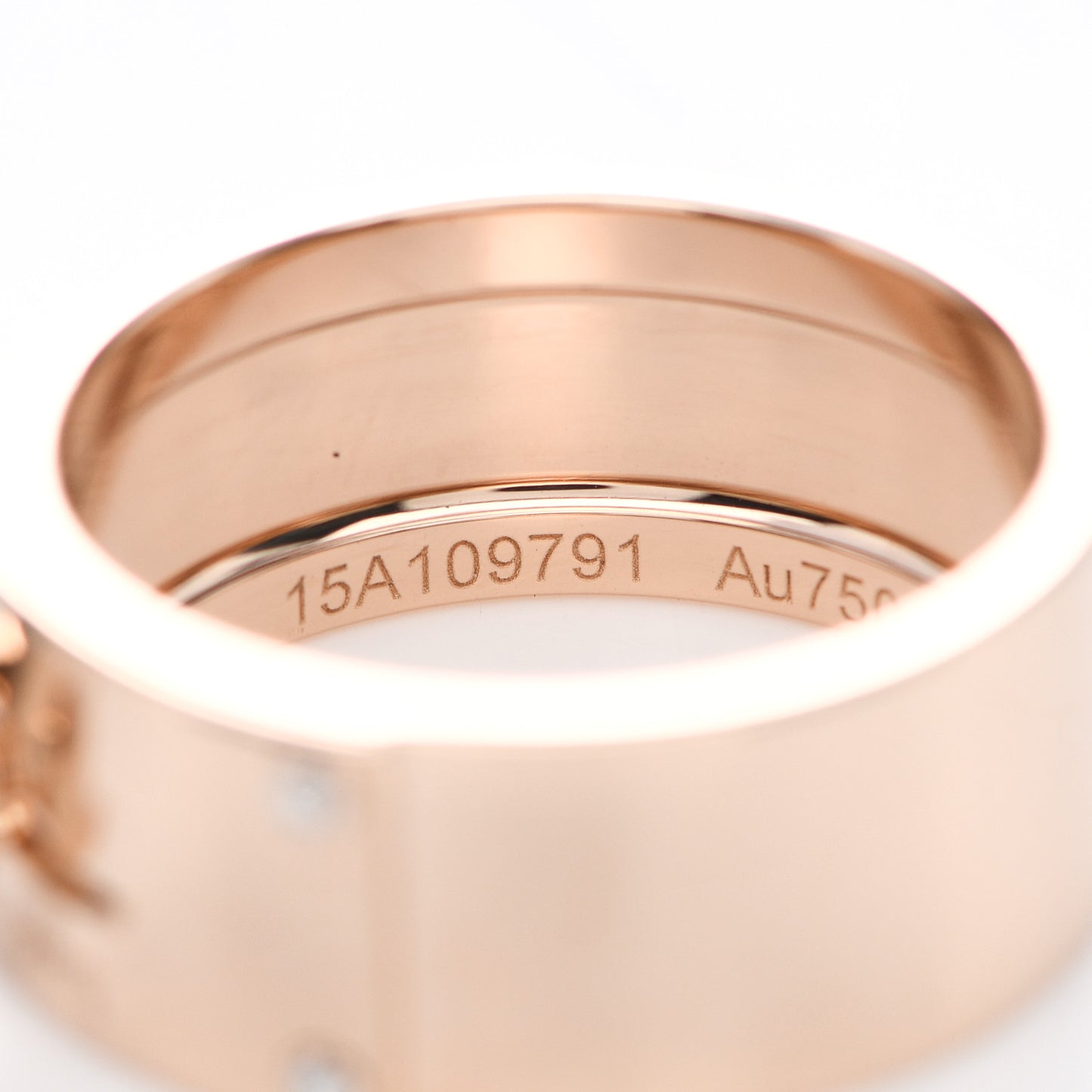 18K Rose Gold Diamond GM Kelly Ring 51 5.75