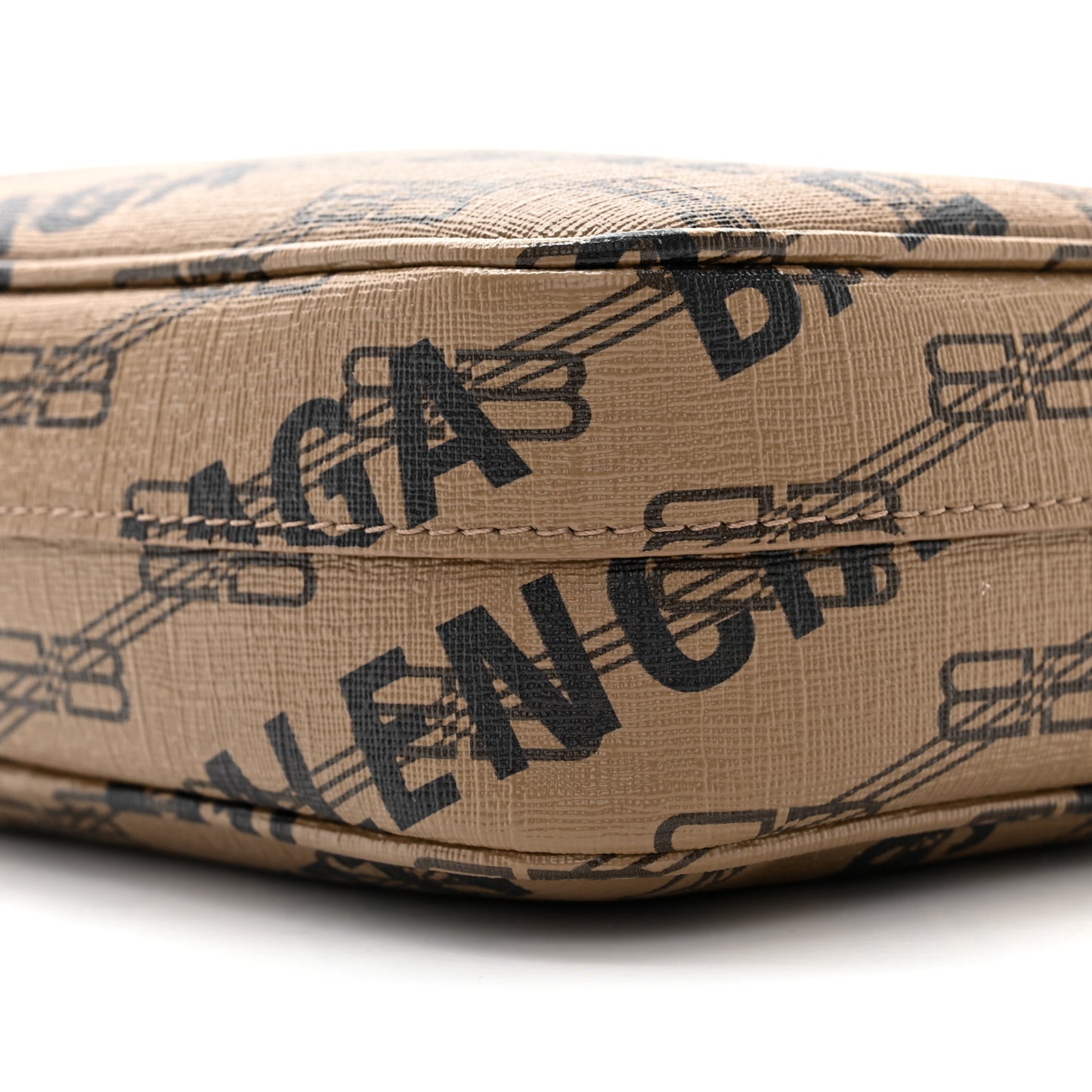 Coated Canvas BB Monogram Allover Logo Small Camera Bag Beige Brown Black