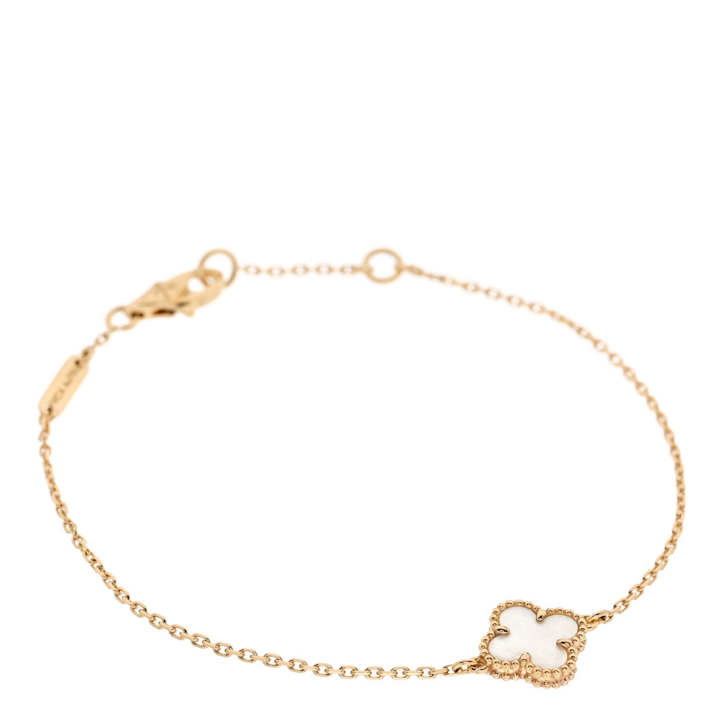 18K Yellow Gold Mother of Pearl Sweet Alhambra Bracelet