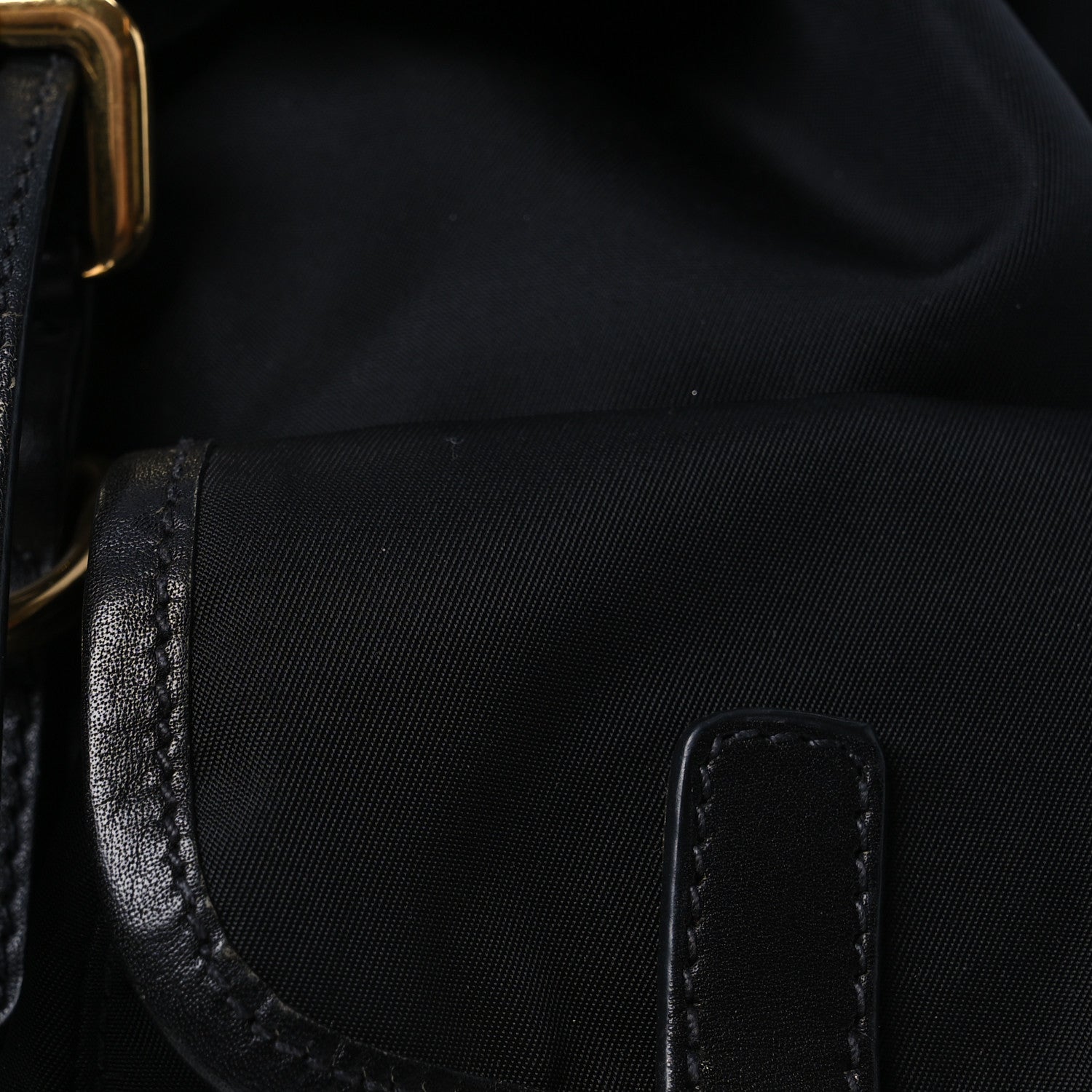 Prada Tessuto Nylon Soft Calfskin Backpack Black 8 of 13