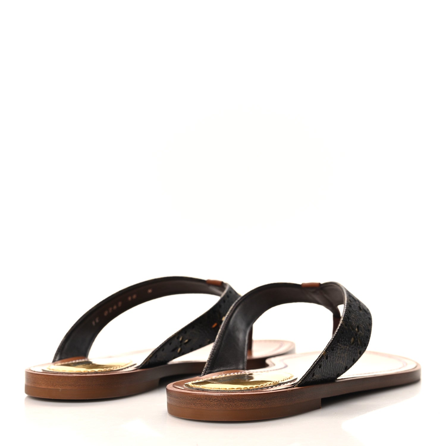 Louis Vuitton Monogram Sunny Flat Thong Sandals 38 Brown 4 of 8