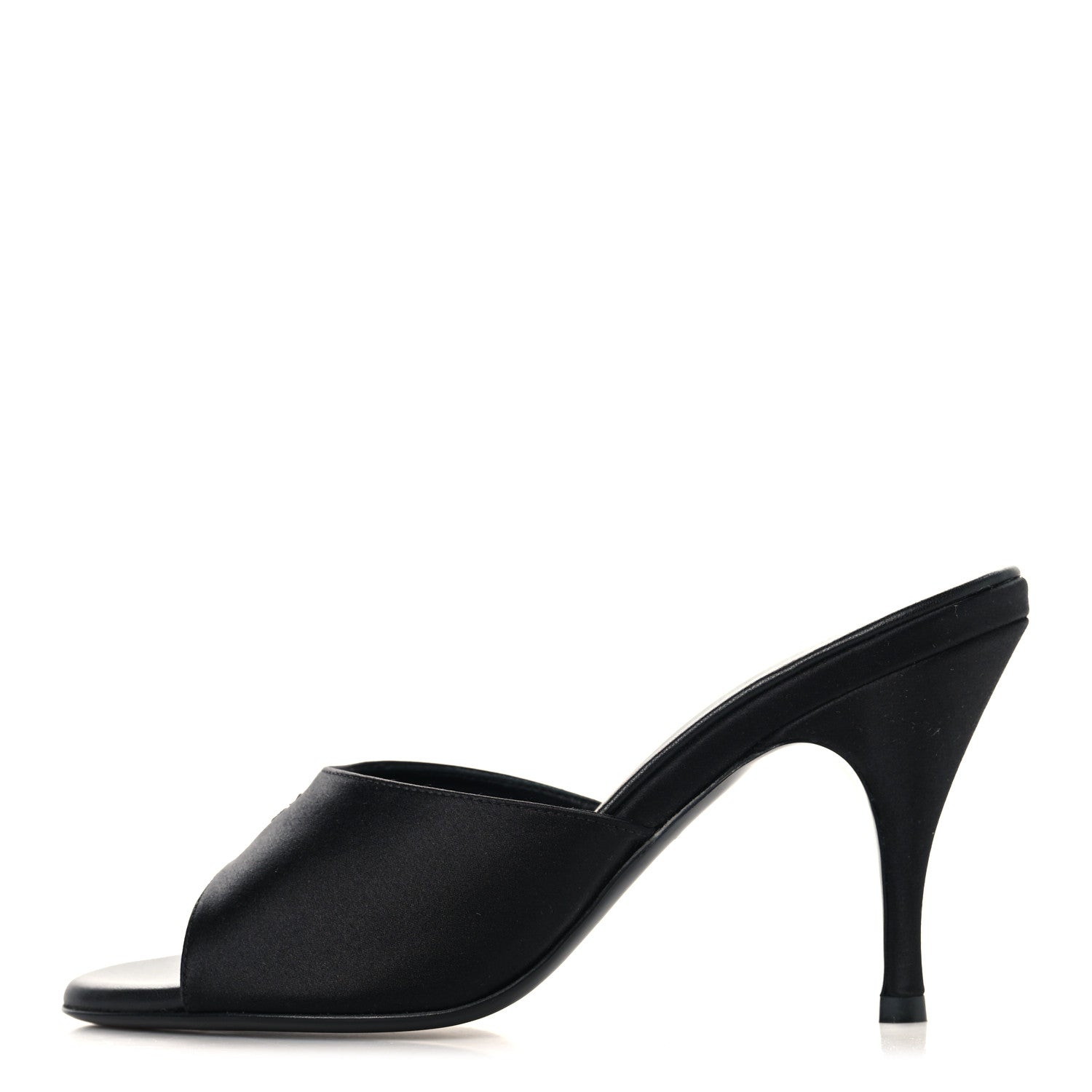 Miu Miu Satin Logo Sandals 38 Black 1925038 – FASHIONPHILE