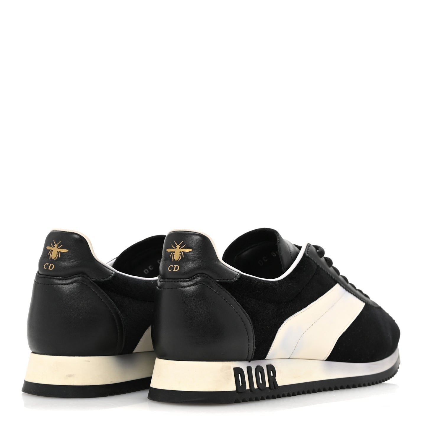 Velvet Mix Diorun Sneakers 37.5 Black Off White
