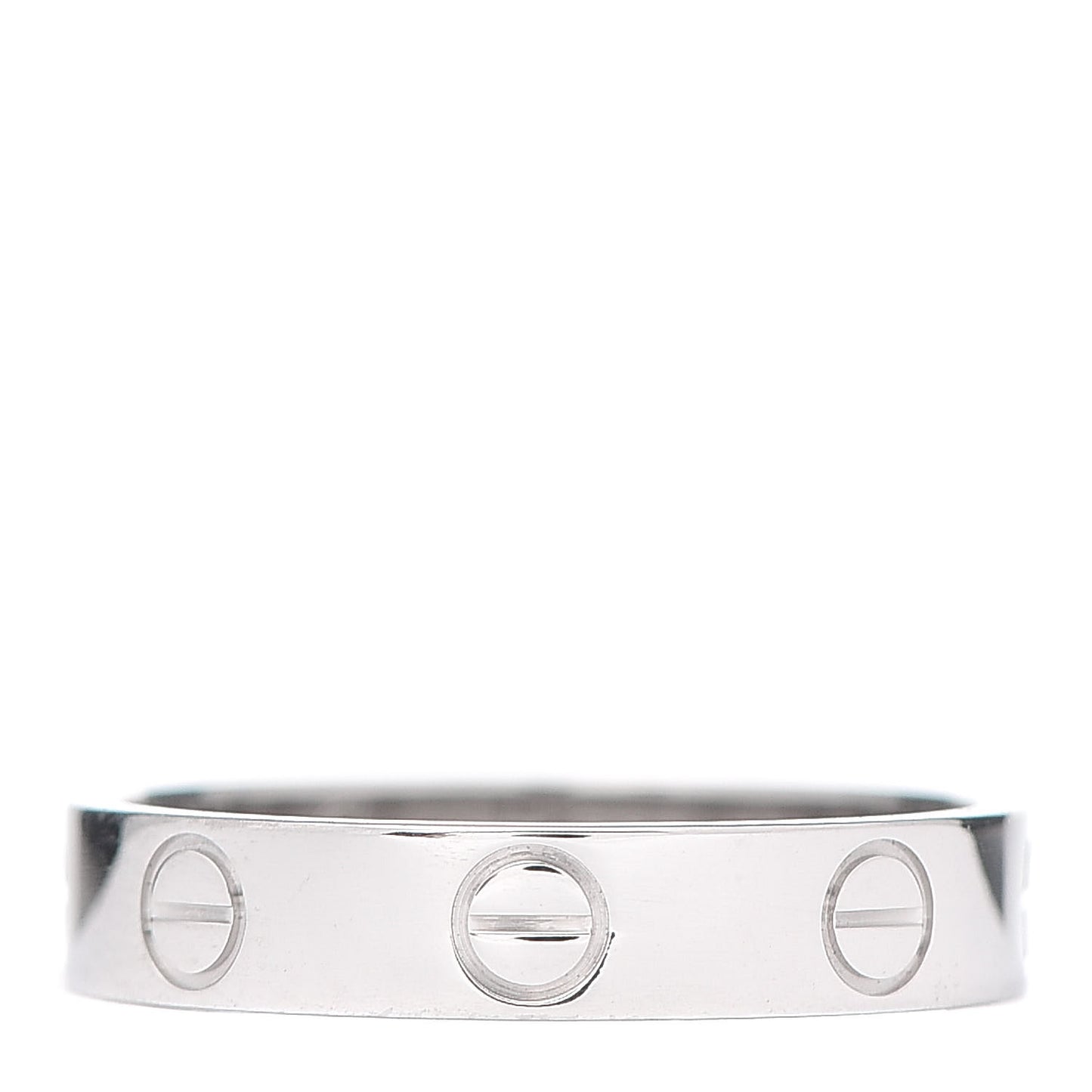 18K White Gold 3.5mm LOVE Wedding Band Ring 50 5.25
