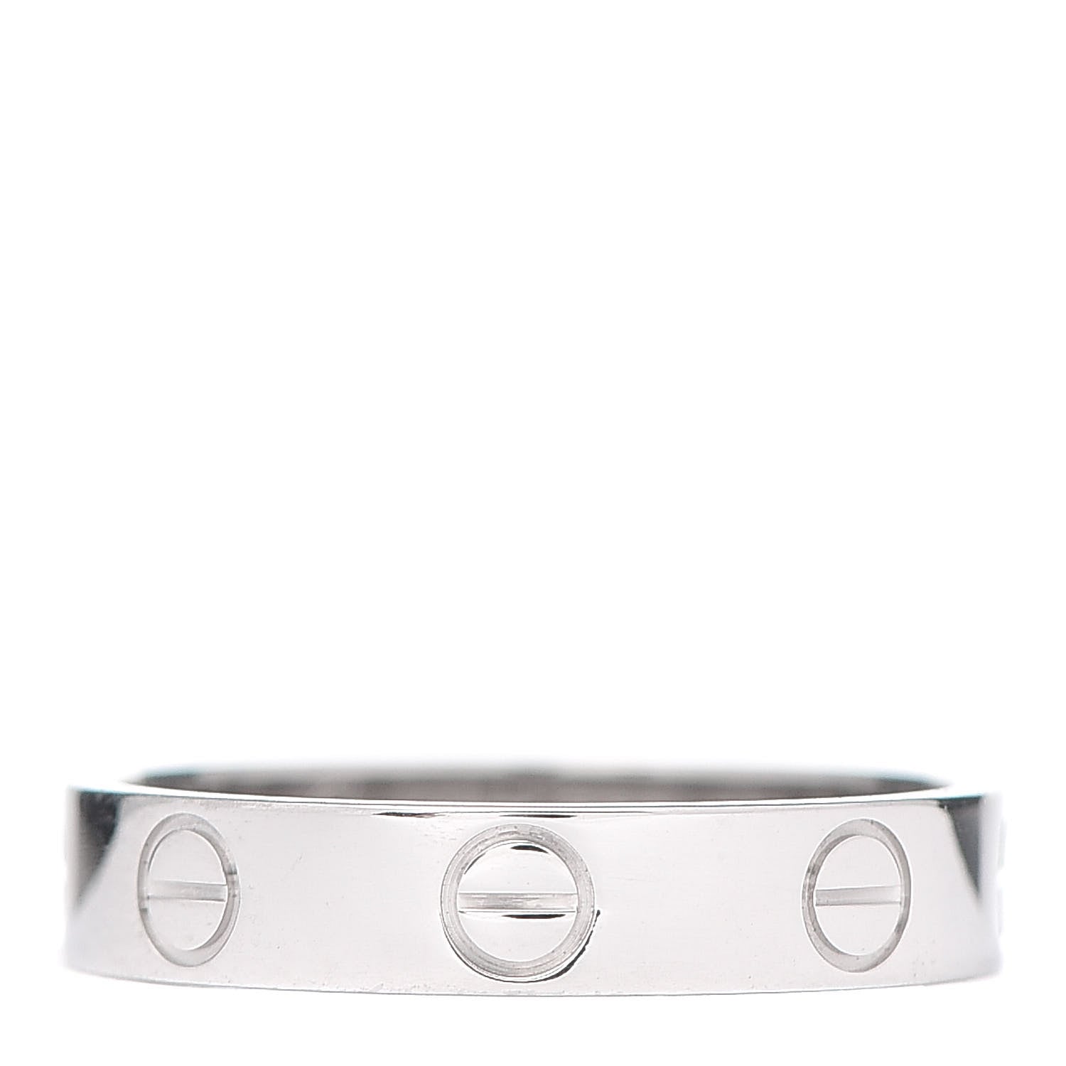 Cartier 18K White Gold 3.5mm LOVE Wedding Band Ring 50 5.25 1 of 5