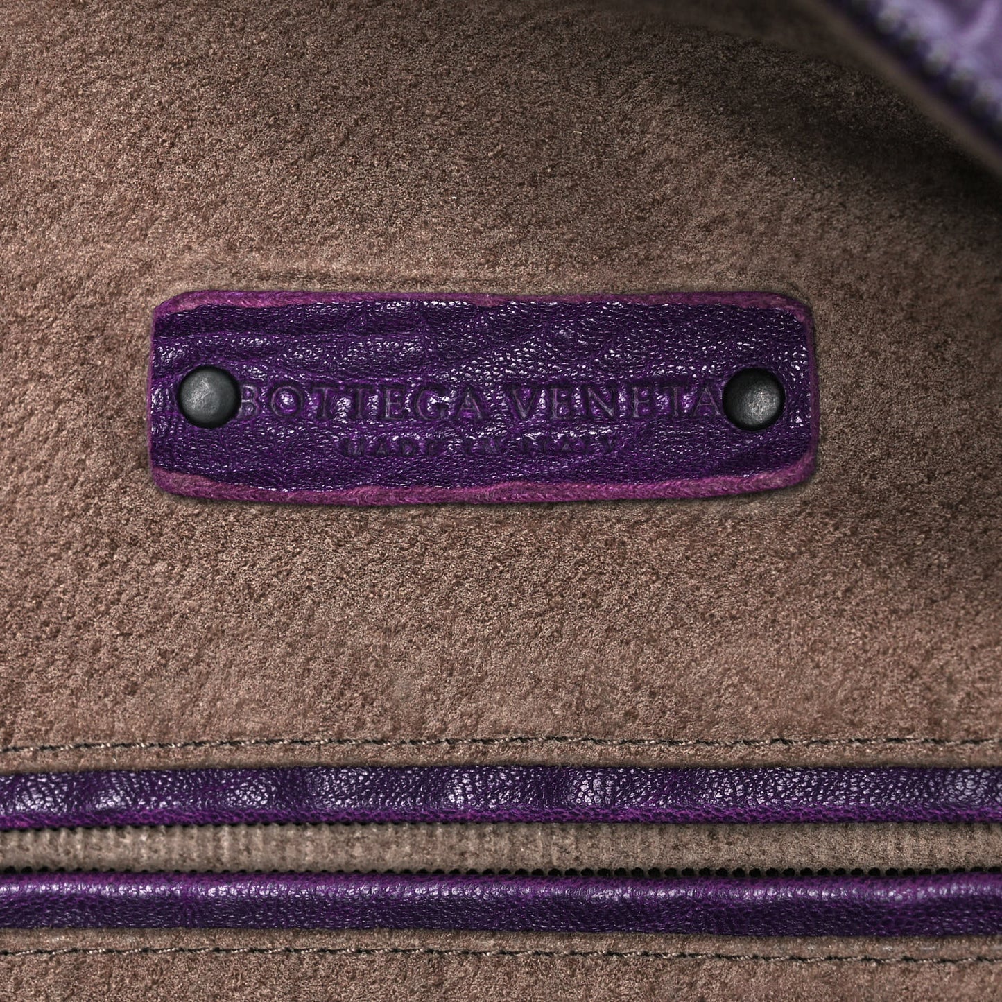 Lambskin PVC Intrecciato Tote Purple