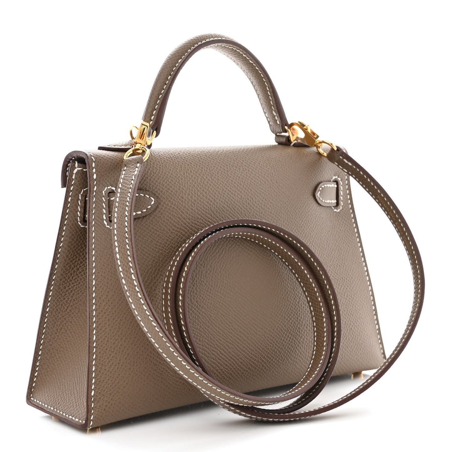 Epsom Mini Kelly Sellier 20 Etoupe