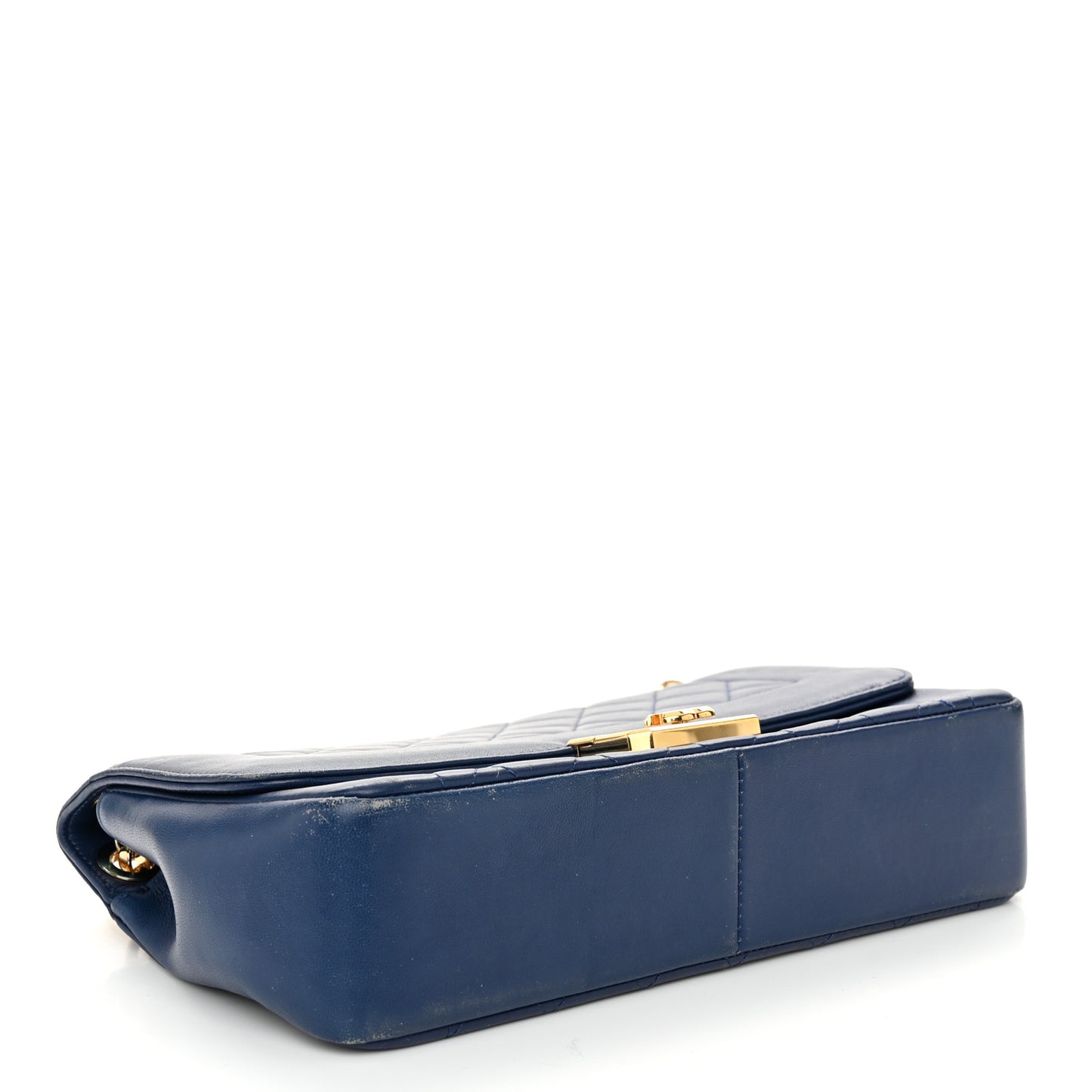 Lambskin Quilted Large Chic With Me Flap Navy