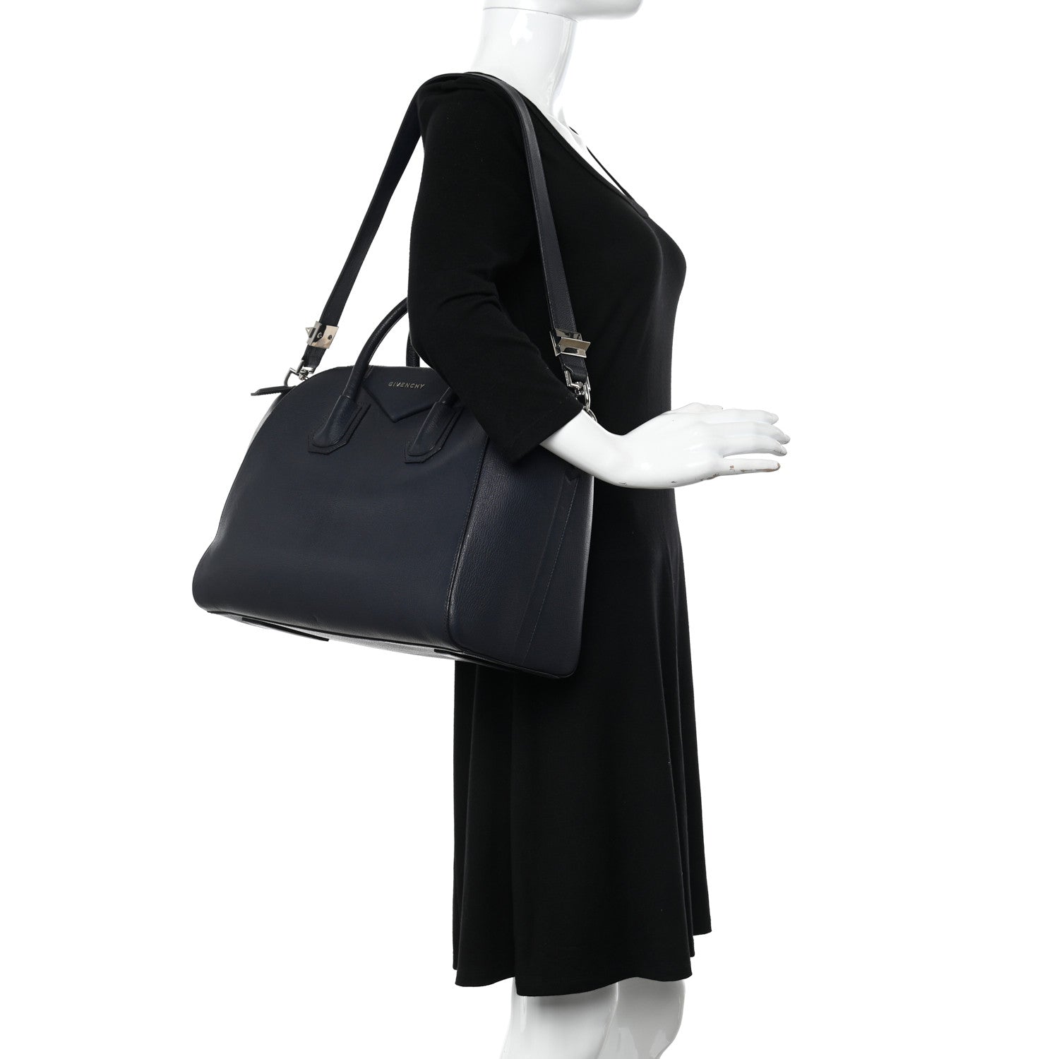 Givenchy Sugar Goatskin Medium Antigona Navy 2 of 11