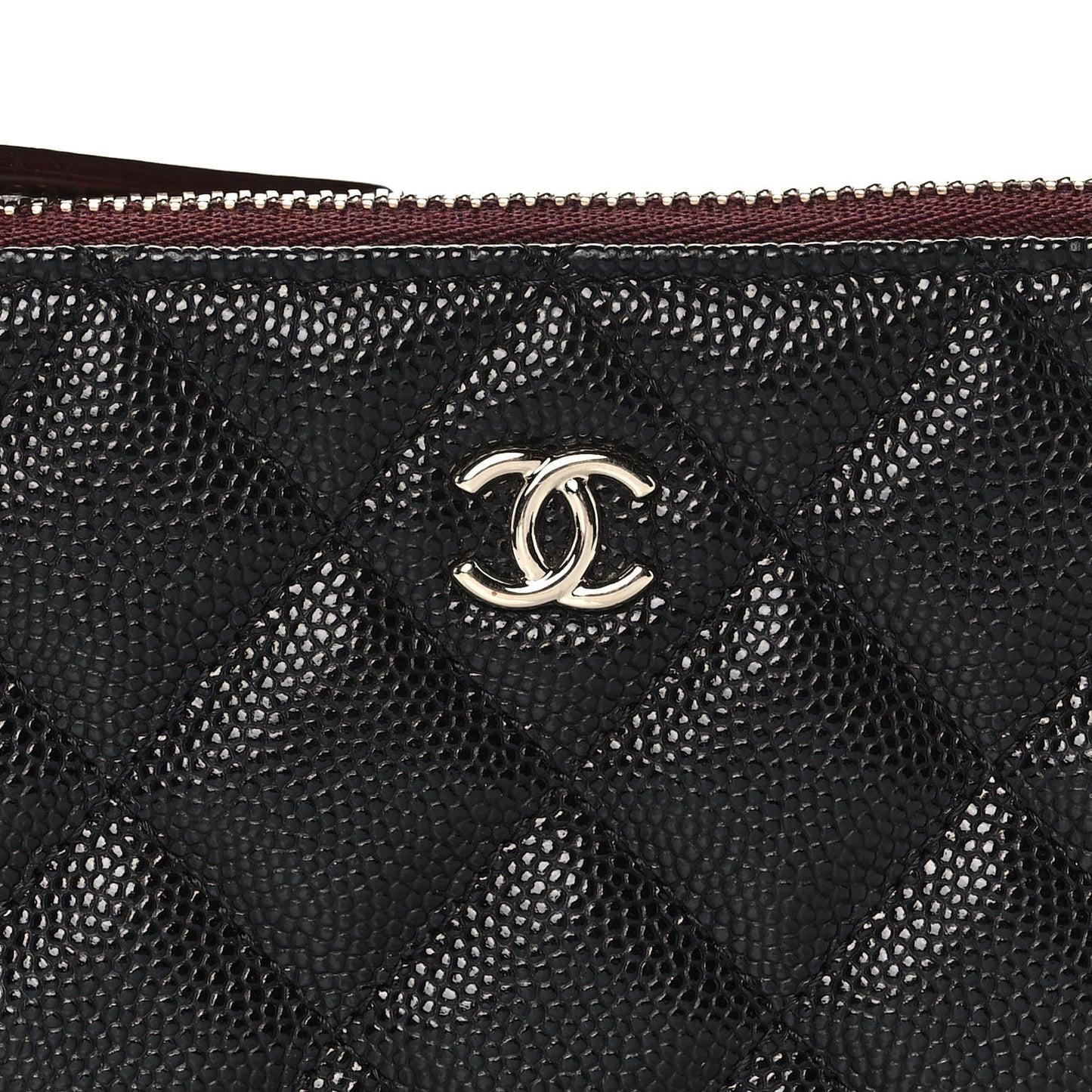 Caviar Quilted Small Pouch Black