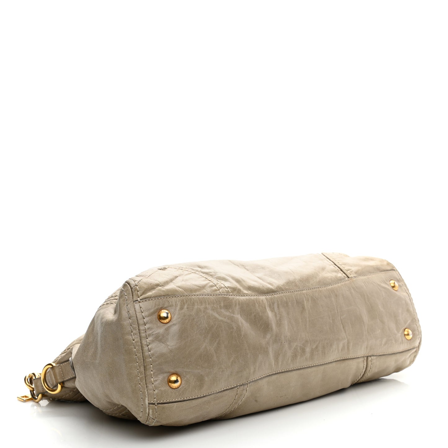Vitello Shine Shopping Satchel Cammeo