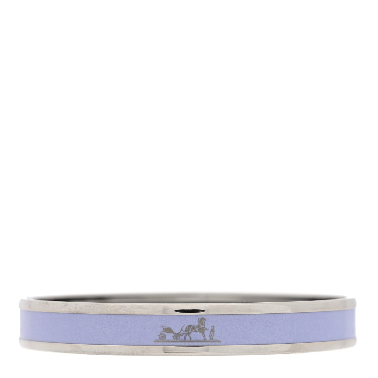 Enamel Printed Narrow Caleche Bracelet 62 Bleu Lin