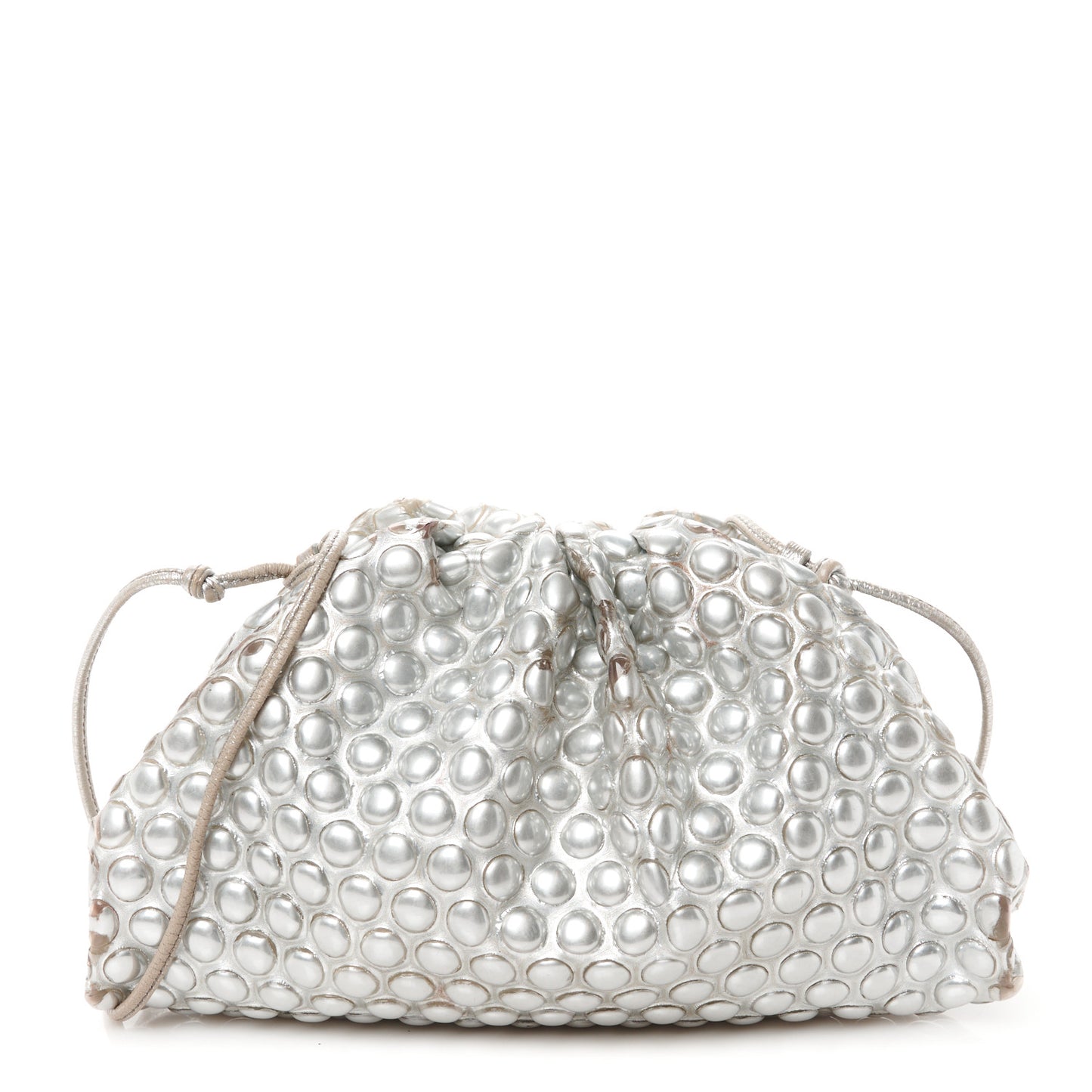 Metallic Fabric Bubble Wrap The Mini Pouch Silver
