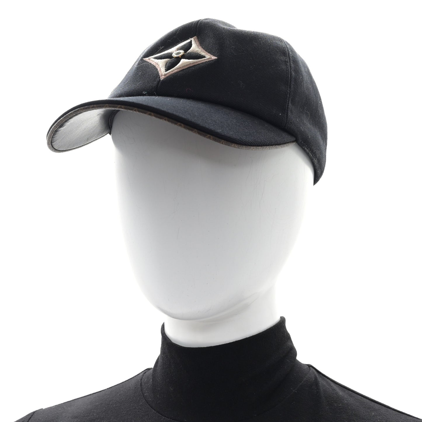 Monogram Cotton Jacquard Embroidered LV Day Cap L Black