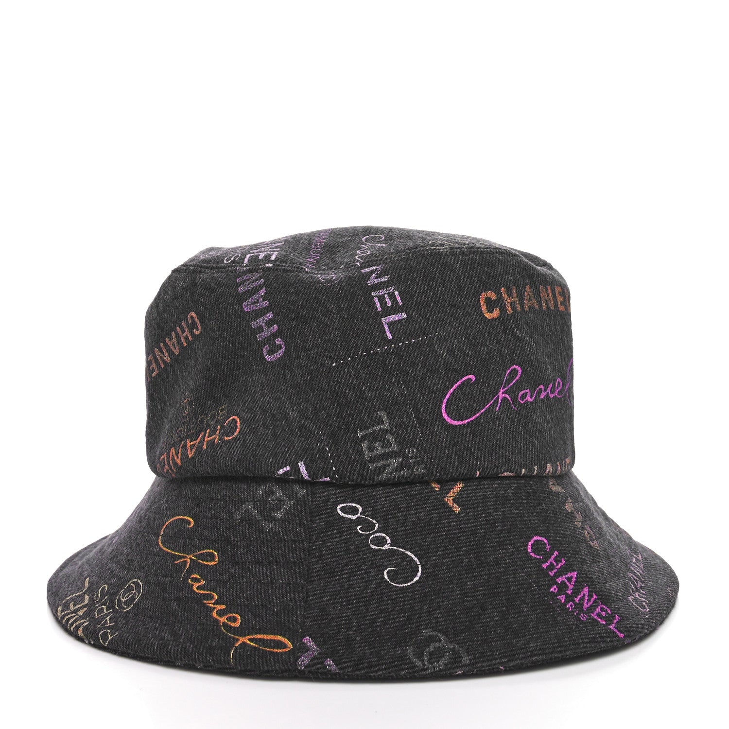 Chanel Denim Mood Cloche Bucket Hat S Black 5 of 9