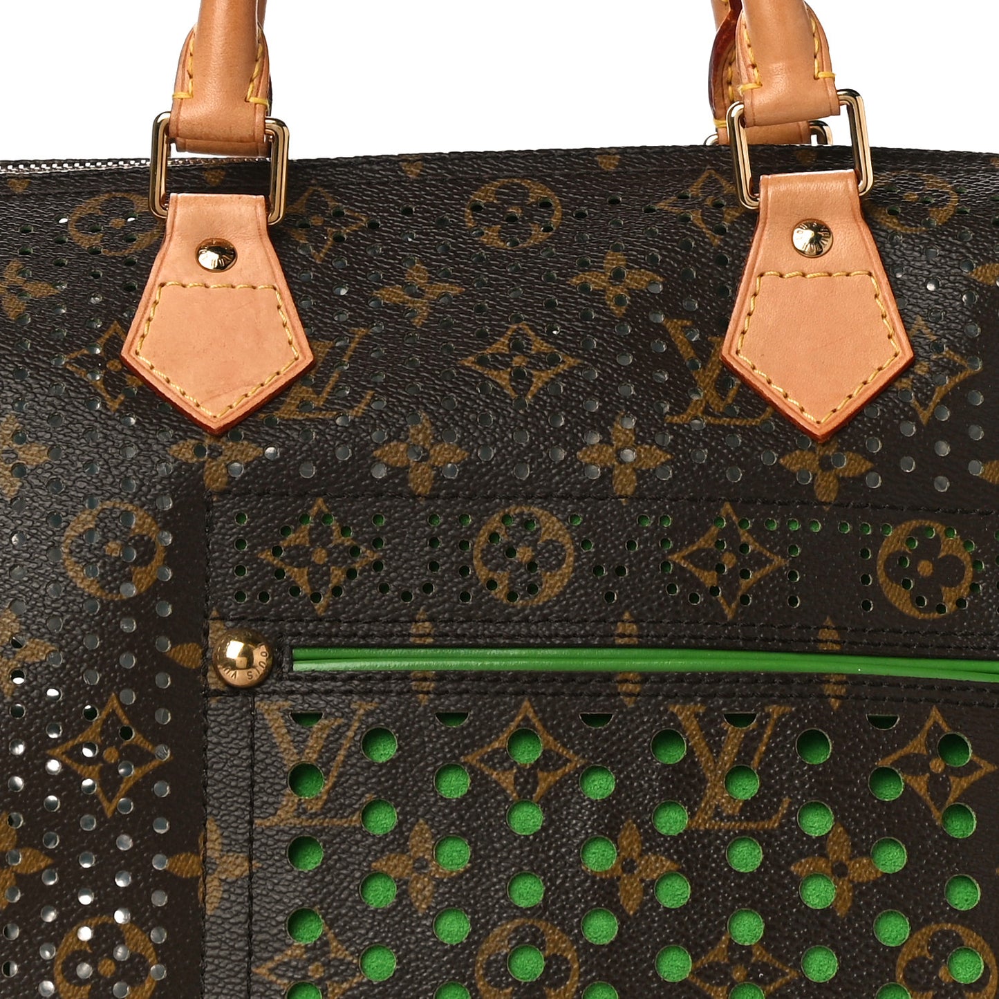 Monogram Perforated Speedy 30 Green