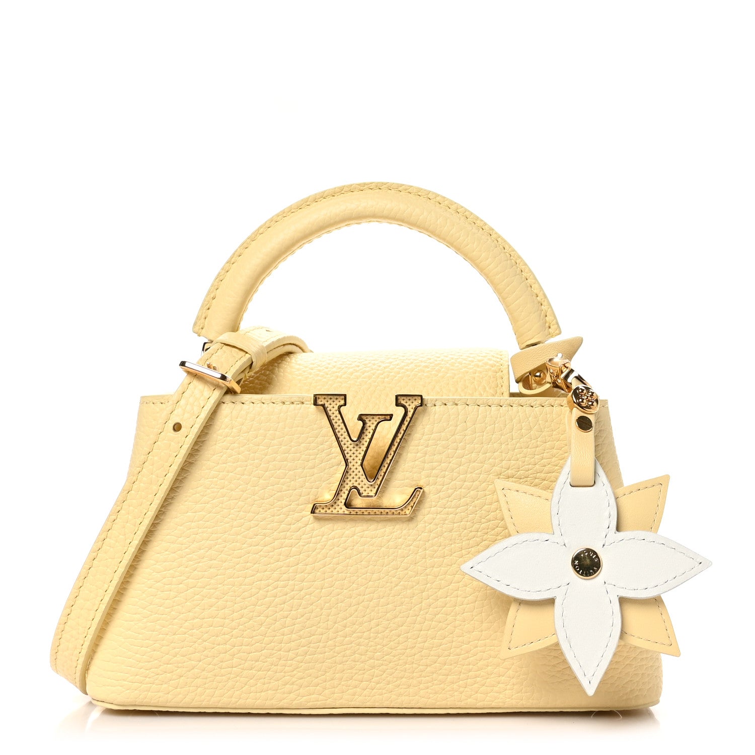 Louis Vuitton Taurillon Capucines East West Mini Banana Yellow