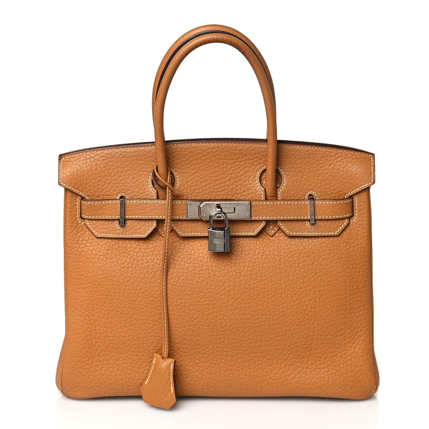 Hermes Taurillon Clemence Birkin 30 Natural Sable 1 of 10