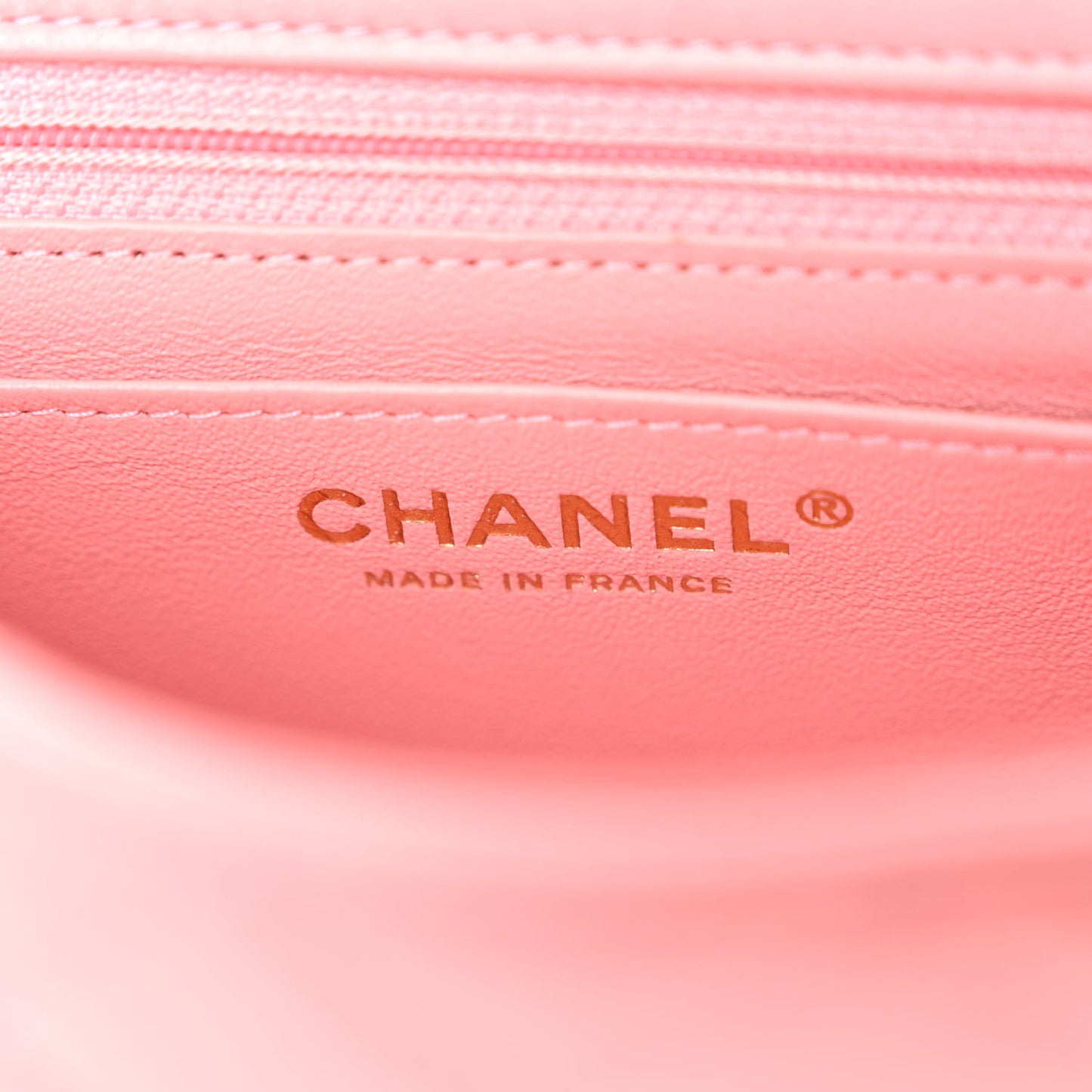 Lambskin Quilted Mini Rectangular Flap Pink