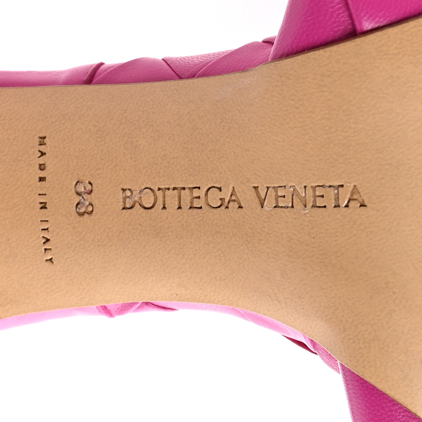 Nappa Maxi Intrecciato Lido Mule Sandals 38 Hollyhock