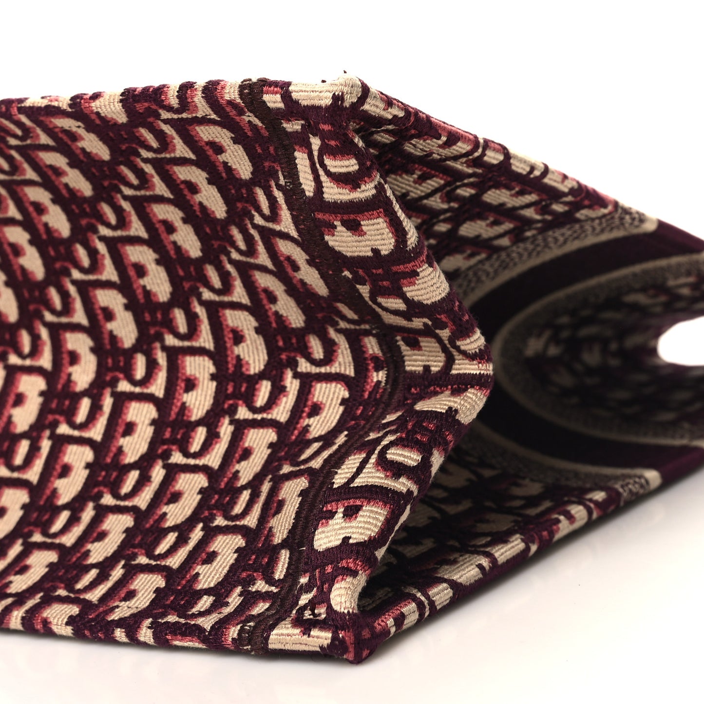 Oblique Large Book Tote Burgundy Multicolor