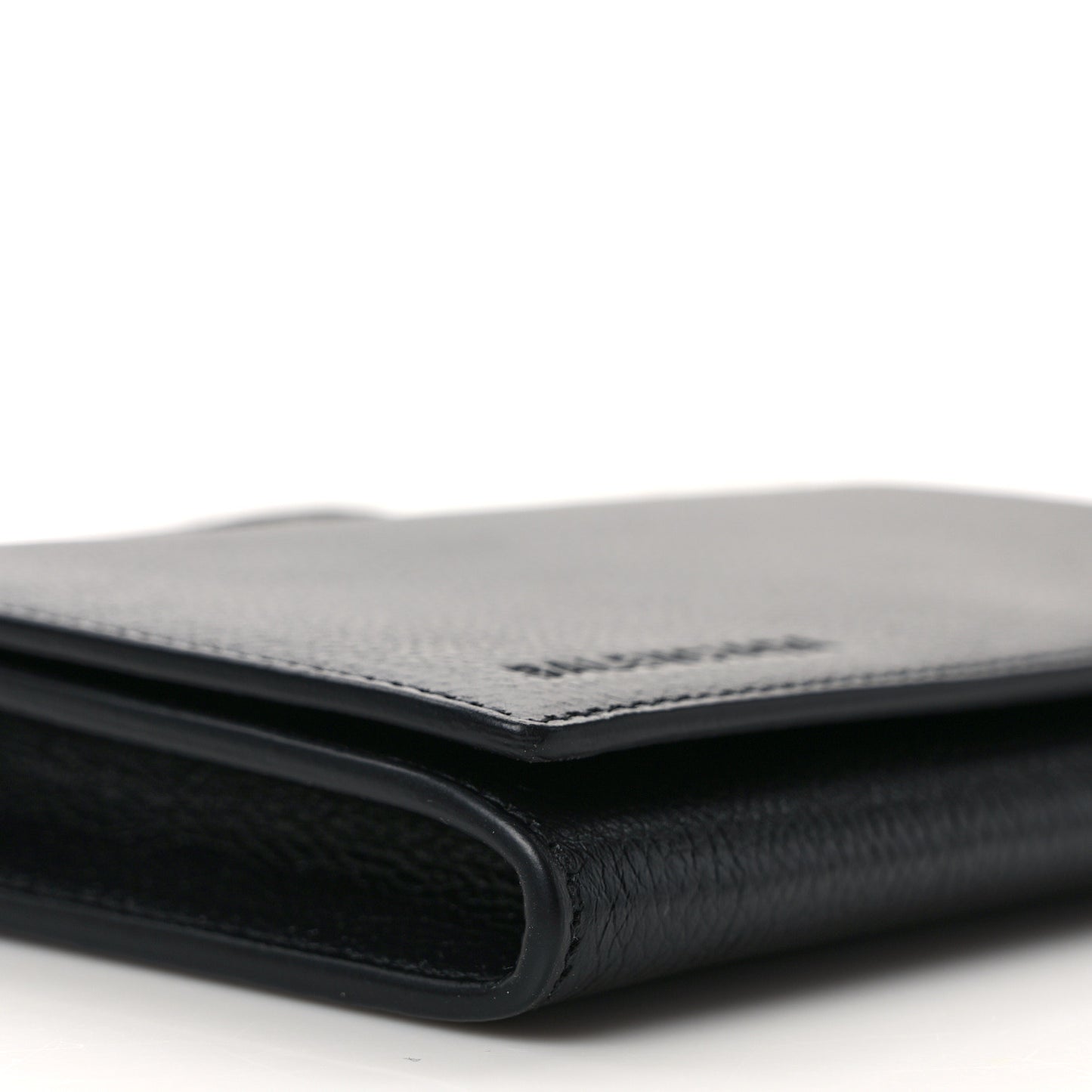 Grained Calfskin Phone Holder Black