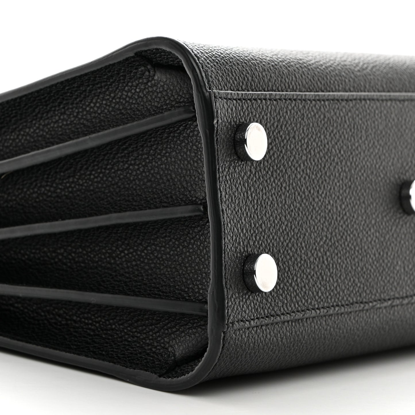 Grained Calfskin Nano Sac De Jour Black
