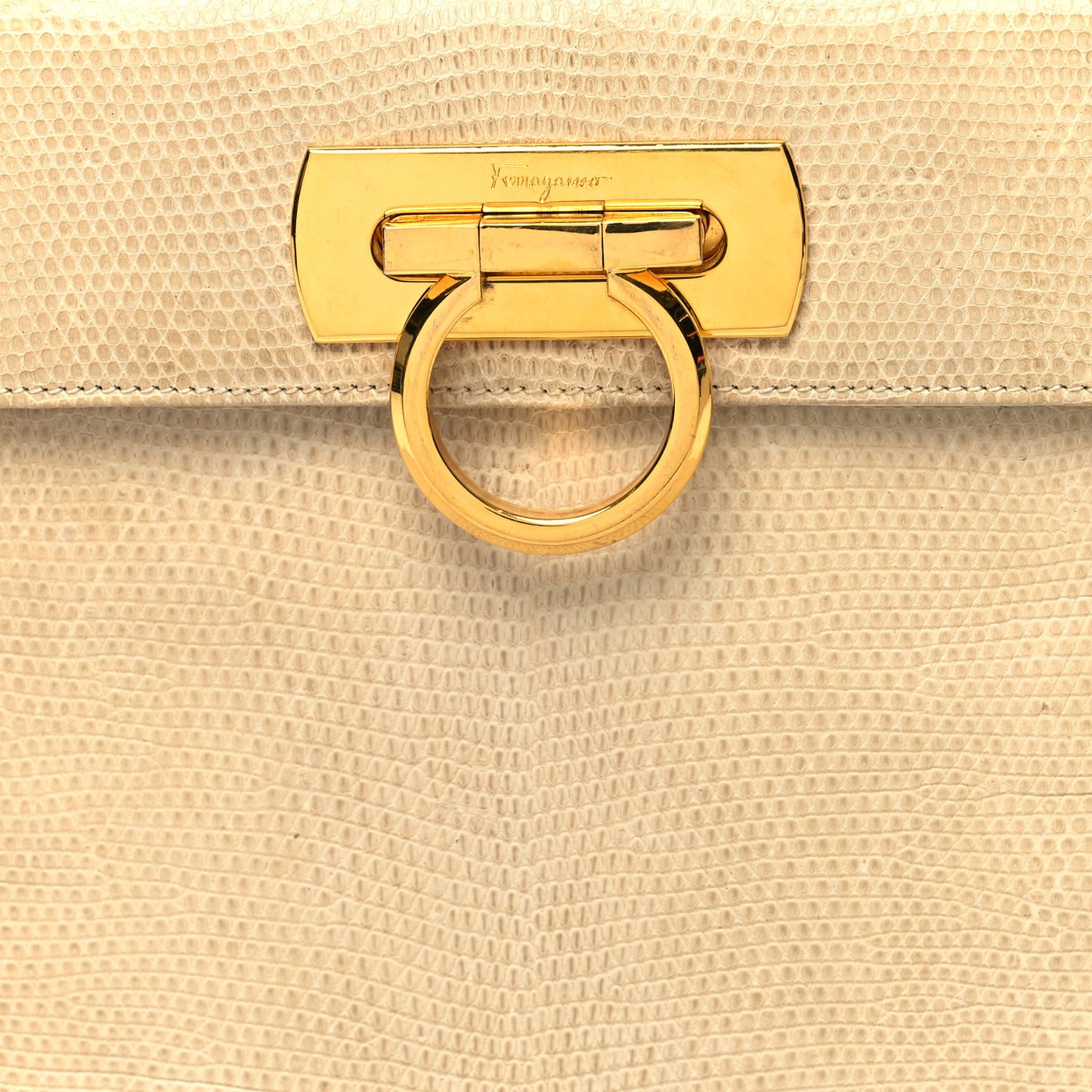 Lizard Iconic Small Top Handle Bag Biege