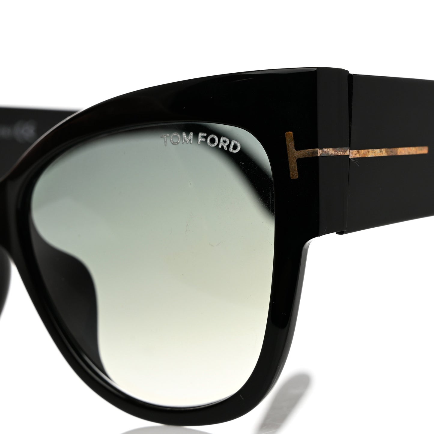Acetate Anoushka Cat Eye Sunglasses TF371 Black