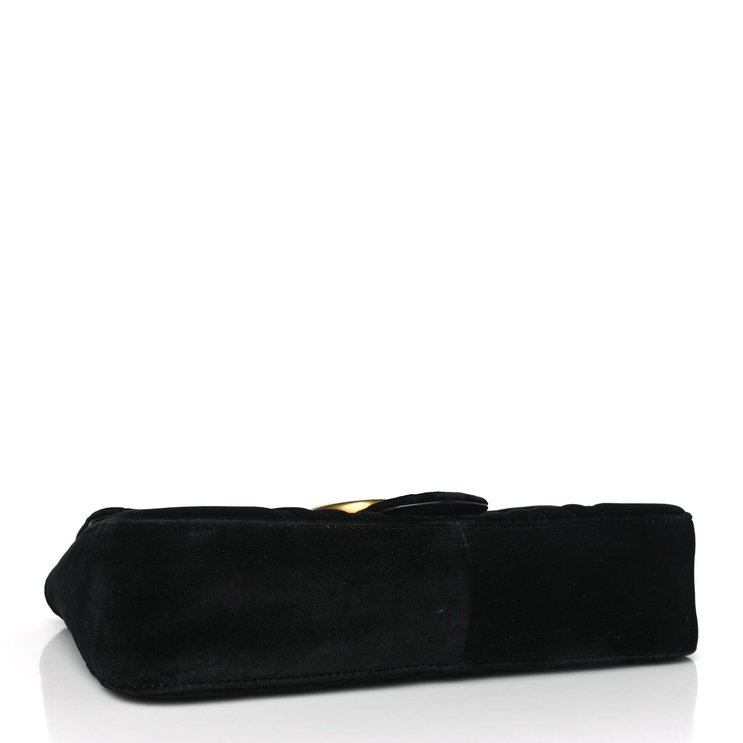 Velvet Matelasse Medium GG Marmont Shoulder Bag Black
