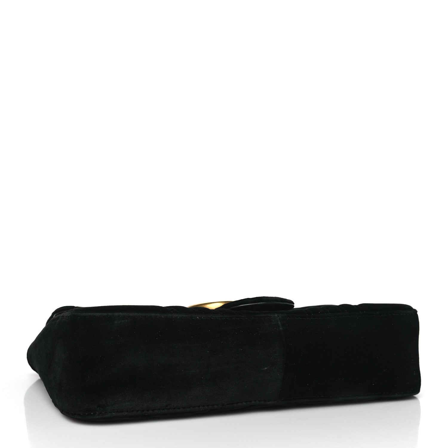Gucci Velvet Matelasse Medium GG Marmont Shoulder Bag Black 4 of 9