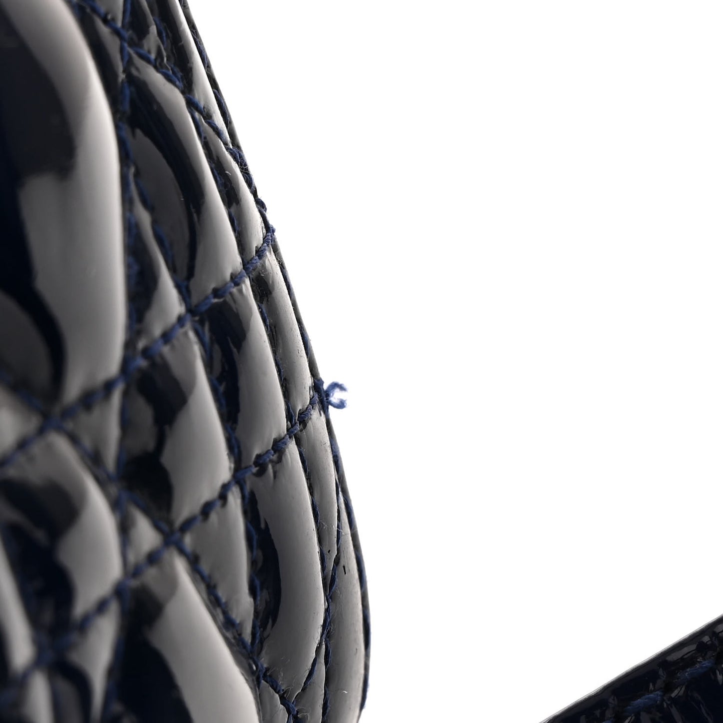 Patent Cannage Medium Lady Dior Blue