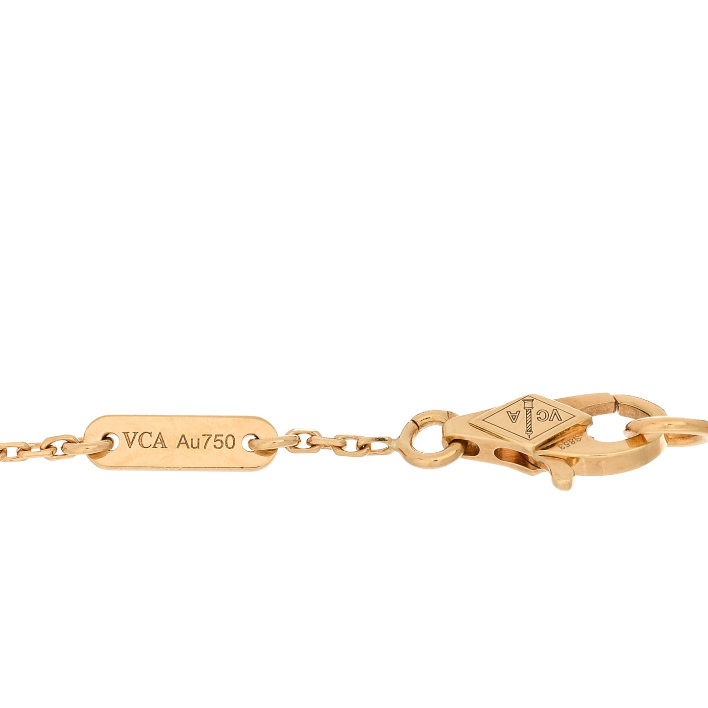18K Yellow Gold Mother of Pearl Sweet Alhambra Bracelet