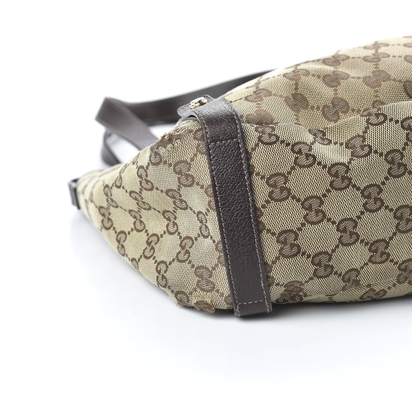 Monogram Medium Abbey Shoulder Bag Dark Brown
