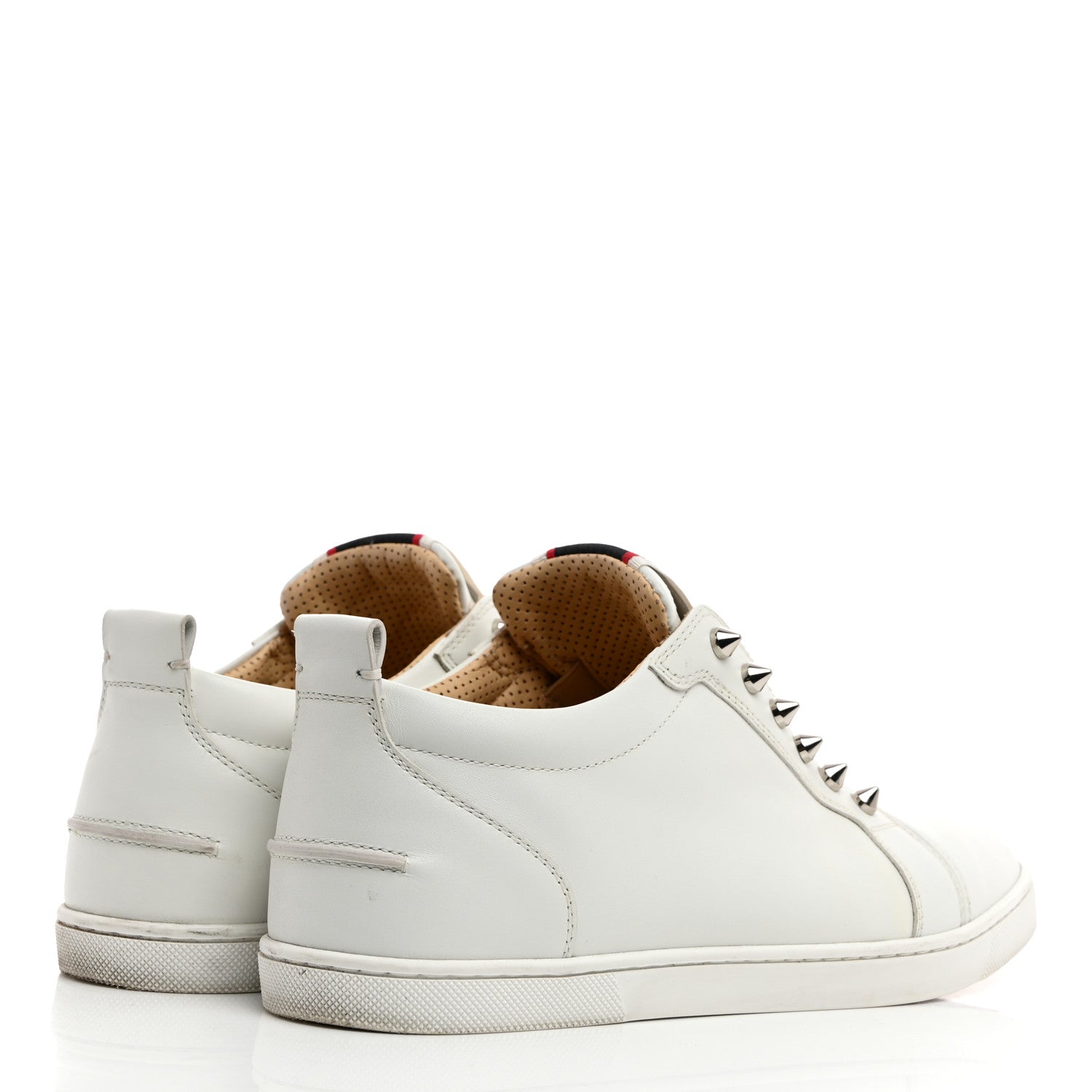 Christian Louboutin Calfskin Womens F.A.V Fique A Vontade Flat Sneakers 41 White 4 of 10