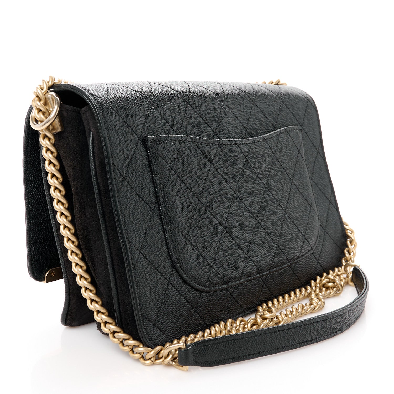 Chanel Caviar Suede Stitched Lady Coco Flap Black 3 of 10