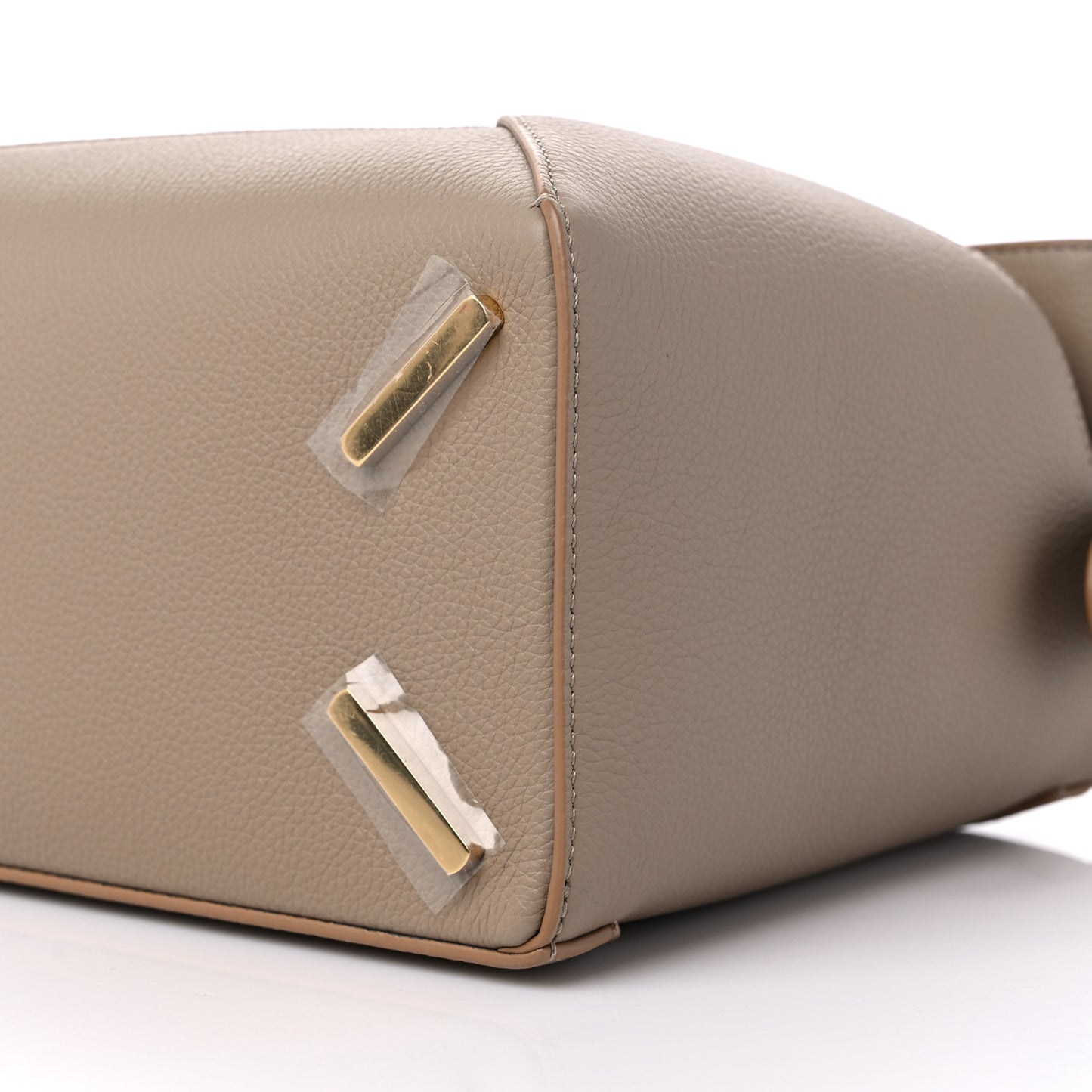 Grained Calfskin Small Puzzle Edge Bag Sand