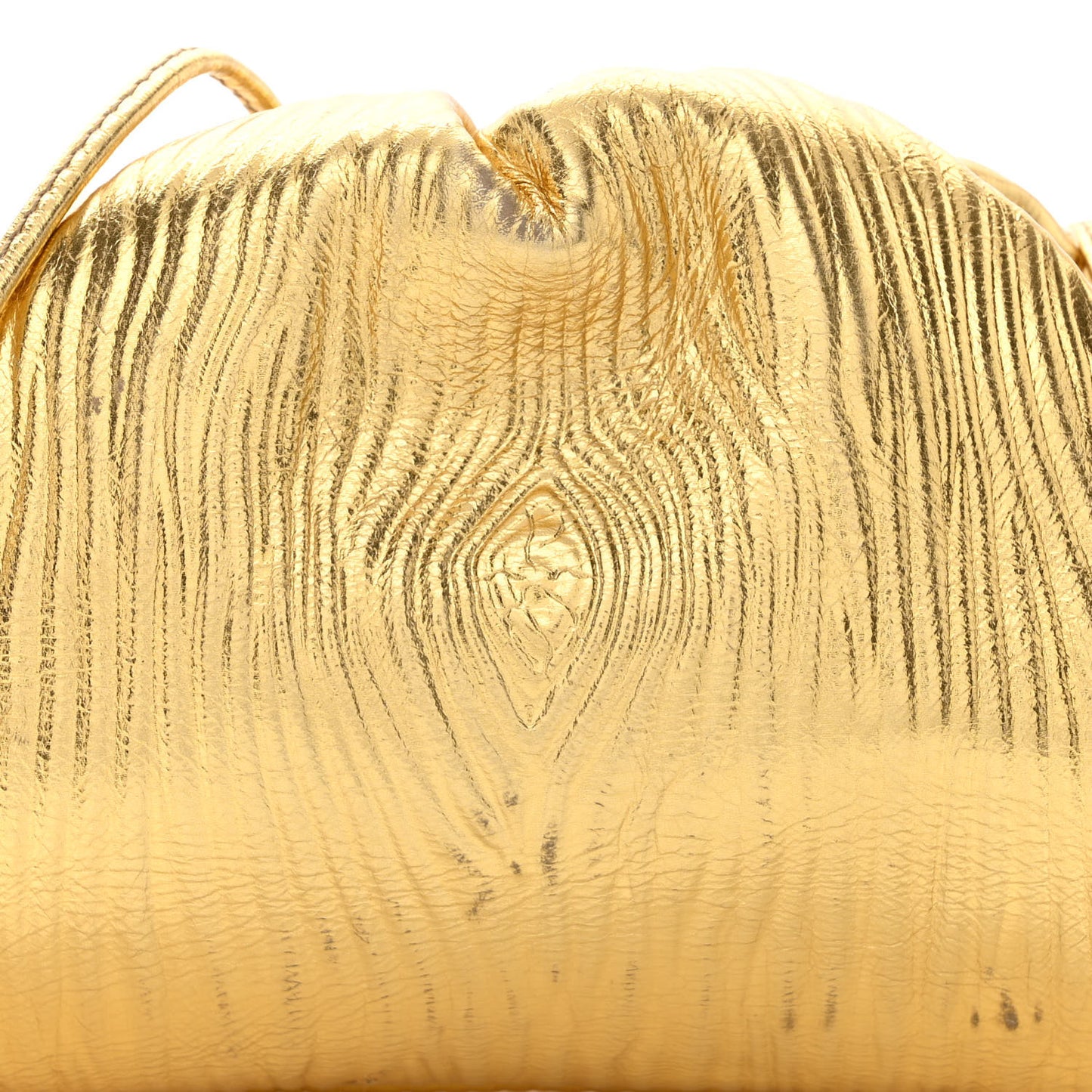 Metallic Bark Calfskin The Mini Pouch Gold