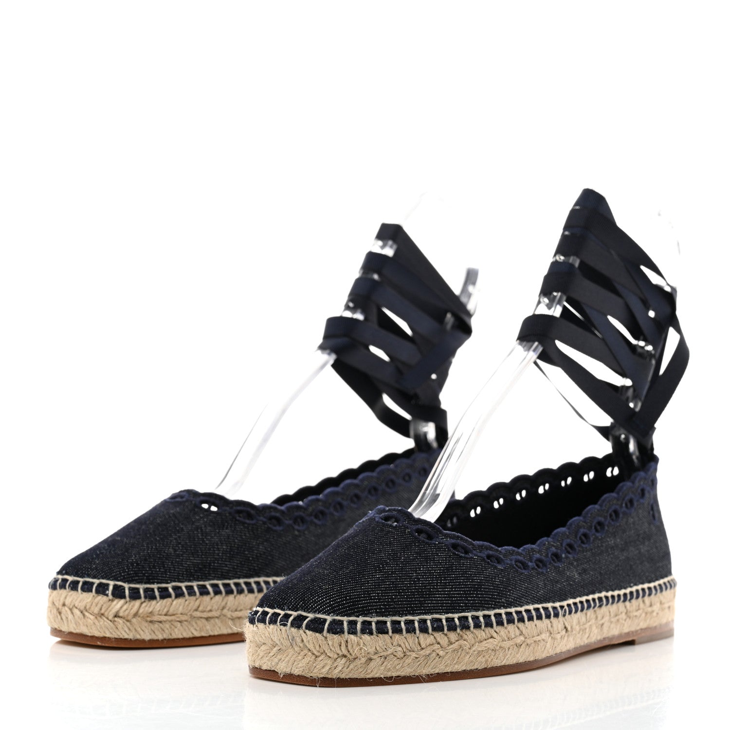 Hermes Denim Womens Guapa Espadrilles 38 Bleu Brut 3 of 8
