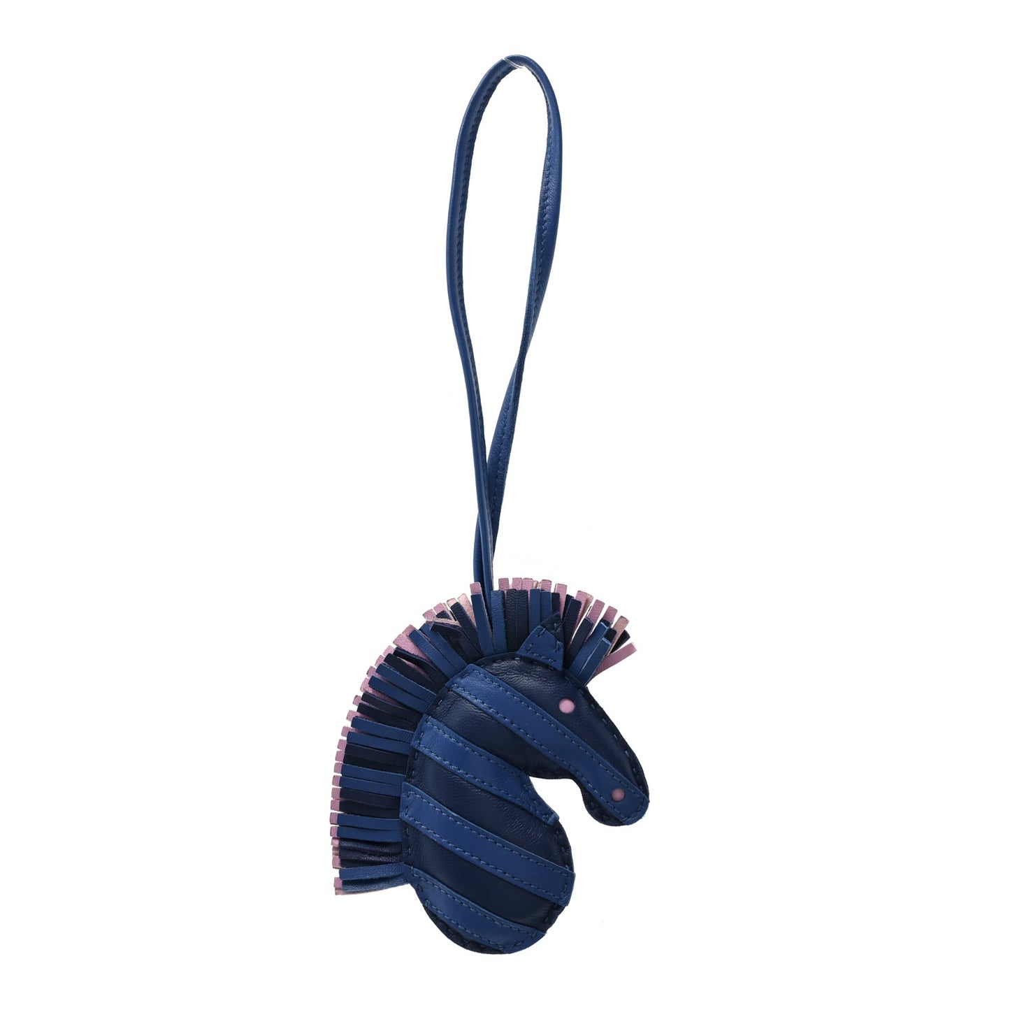Milo Lambskin Geegee Savannah Bag Charm Bleu Saphir Bleu France Mauve Sylvestre